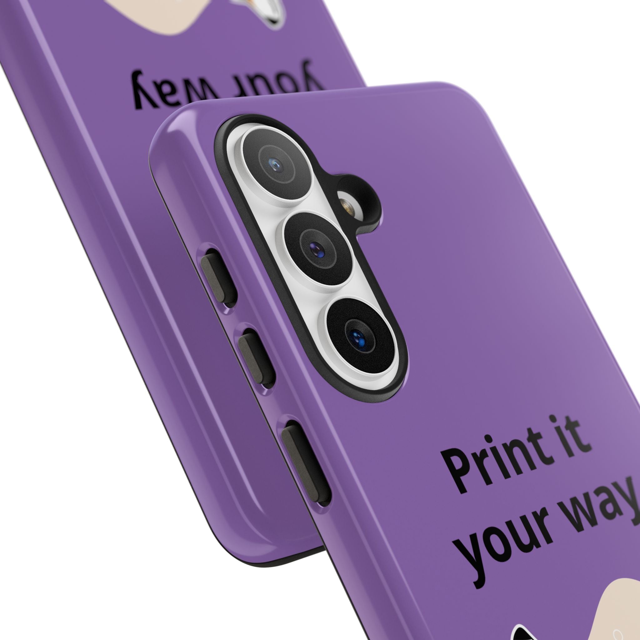 Corgi Stretch Phone Case – "Print it your way" Purple Protective Case