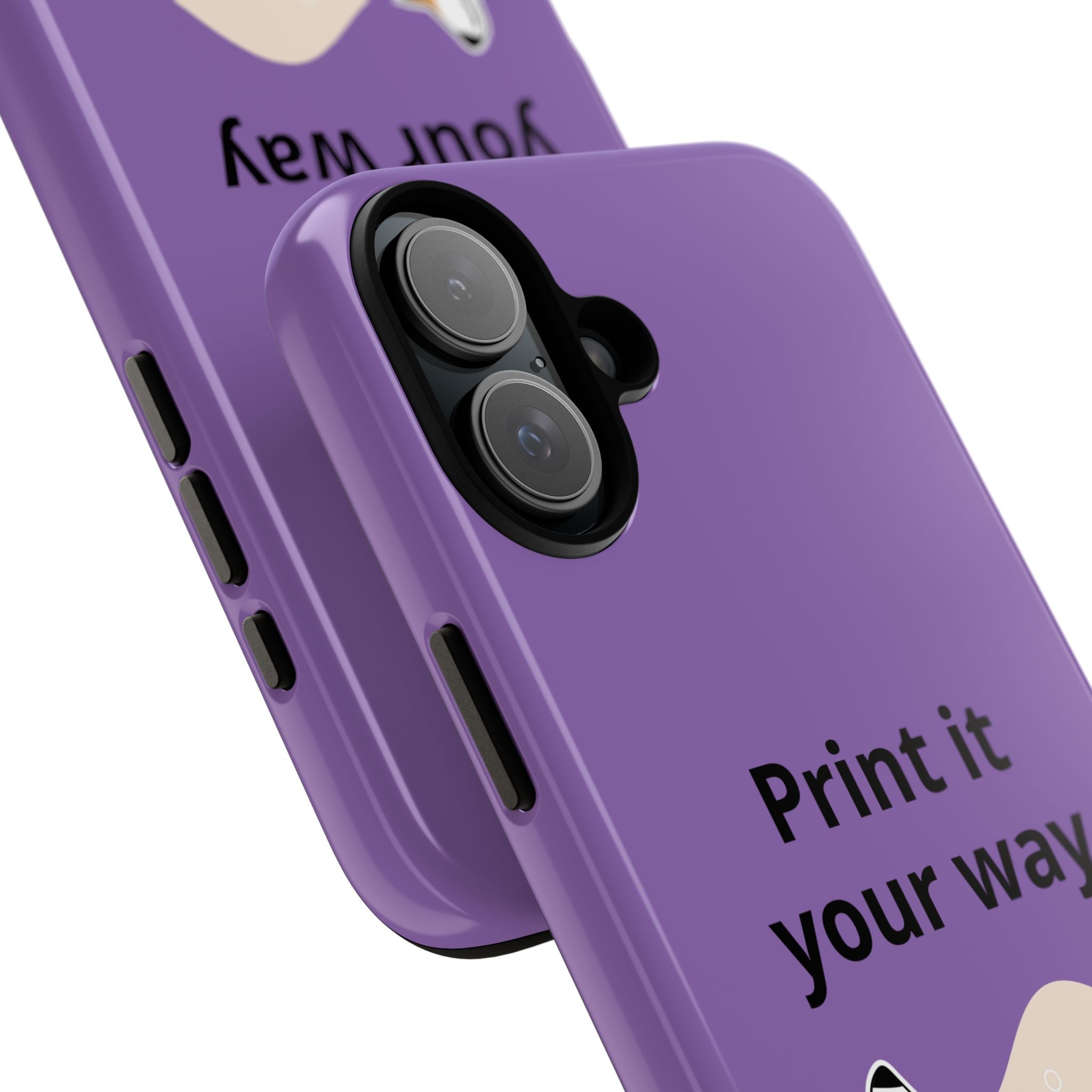 Corgi Stretch Phone Case – "Print it your way" Purple Protective Case