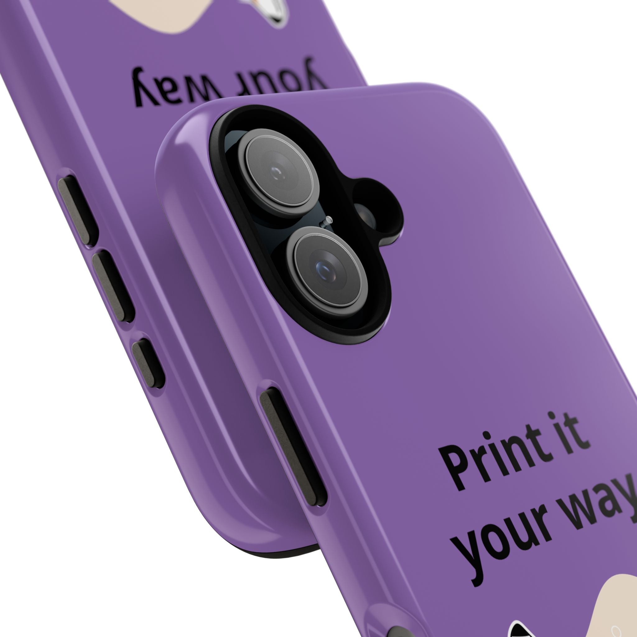 Corgi Stretch Phone Case – "Print it your way" Purple Protective Case