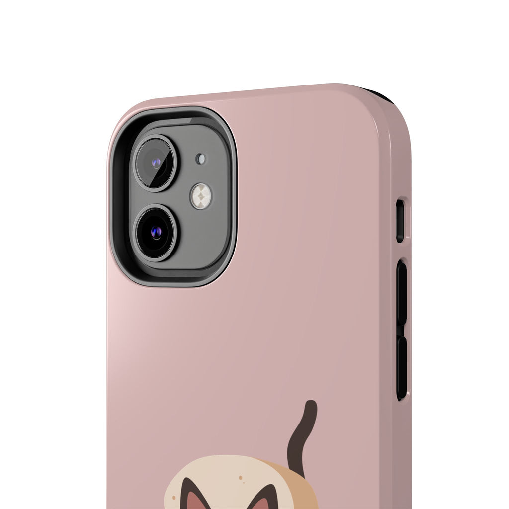 Tough Phone Case — Cute Black Cat in Bread Illustration (Protective iPhone Case)