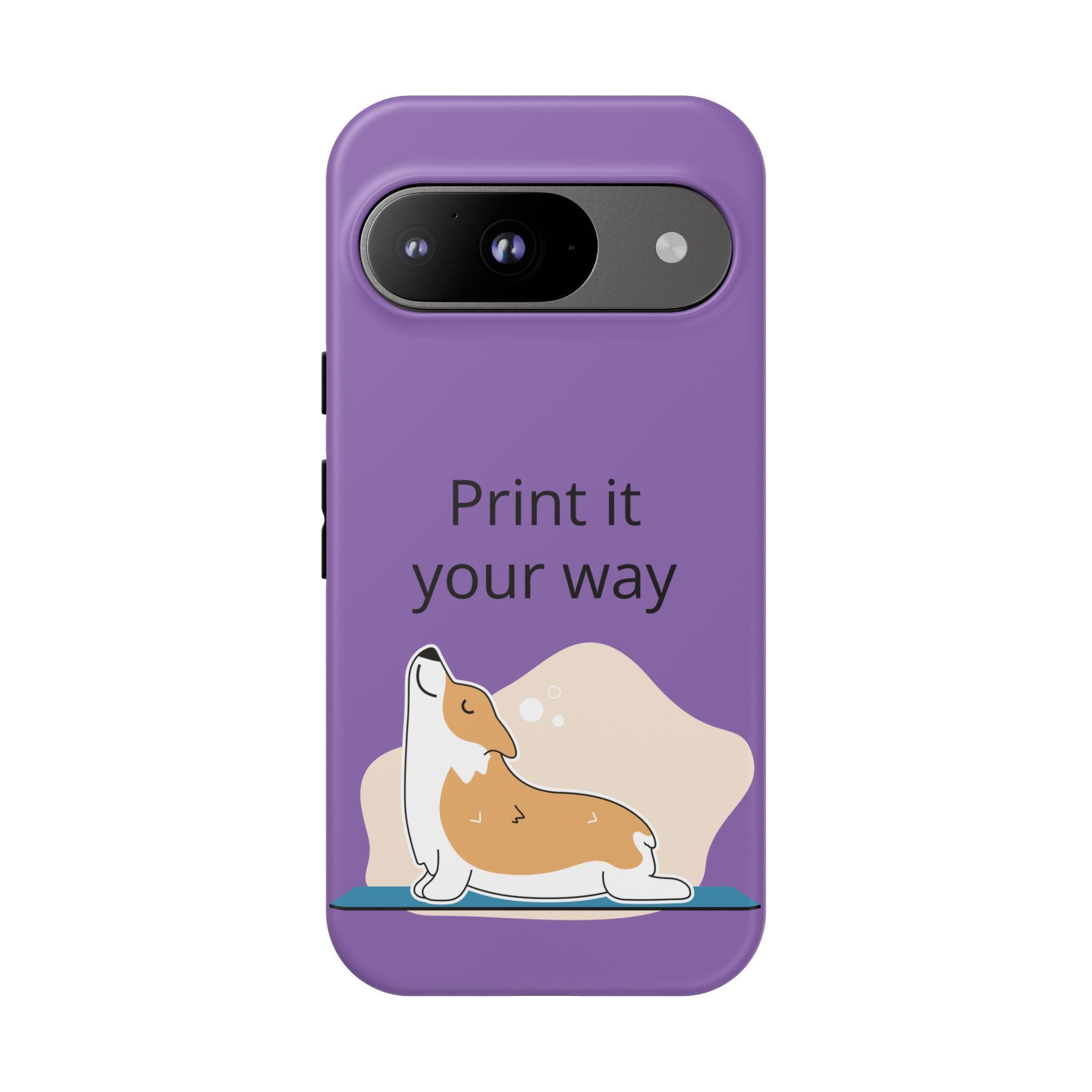 Corgi Stretch Phone Case – "Print it your way" Purple Protective Case