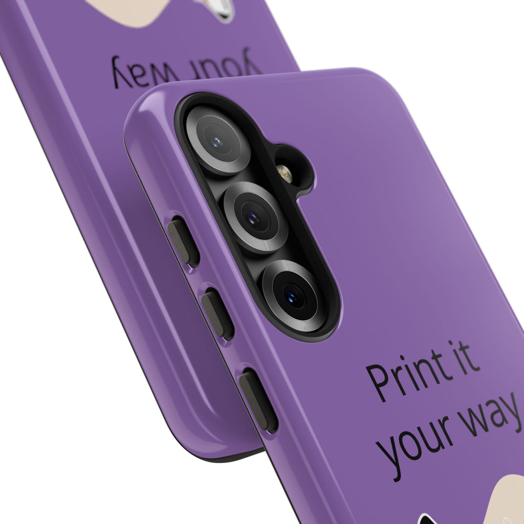 Corgi Stretch Phone Case – "Print it your way" Purple Protective Case