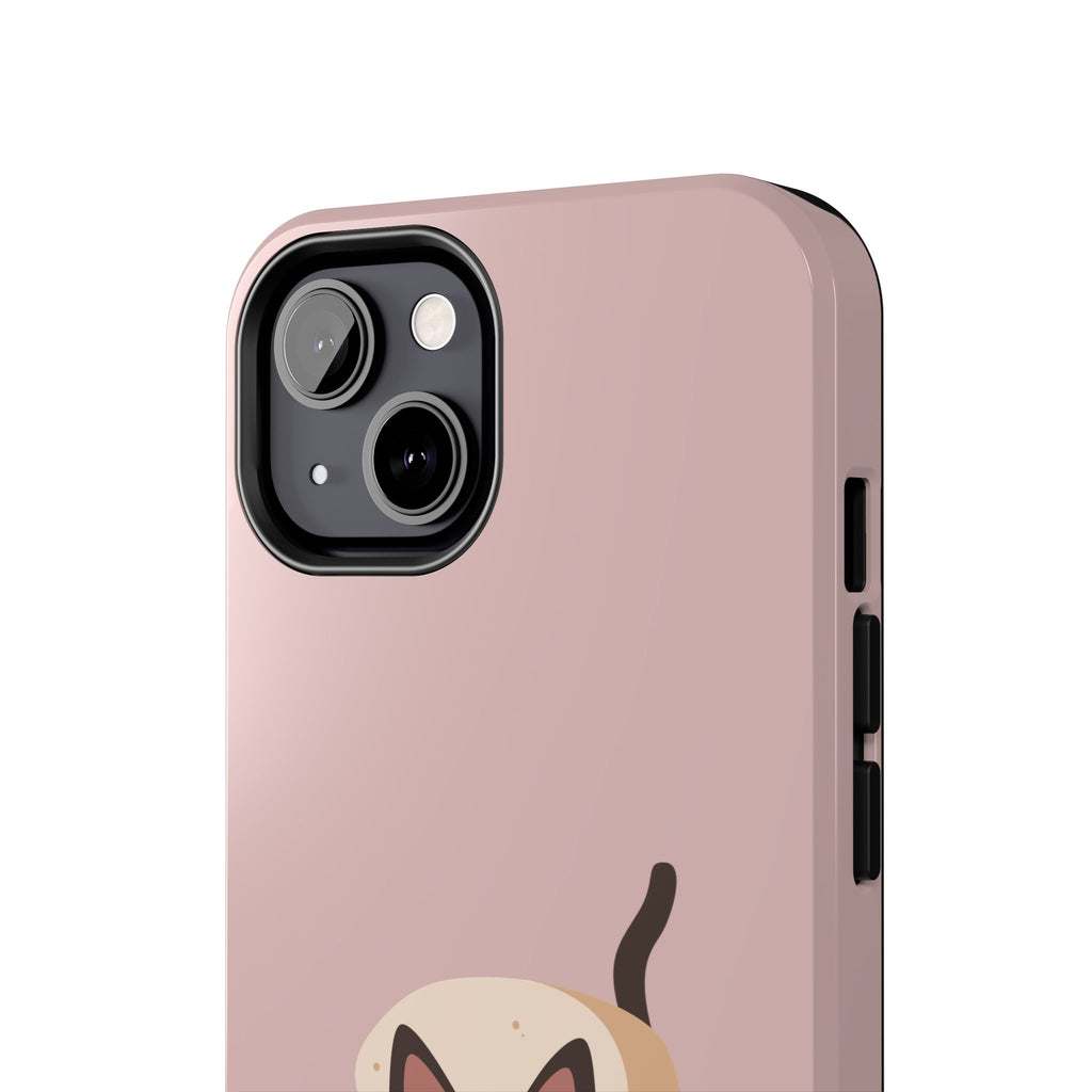 Tough Phone Case — Cute Black Cat in Bread Illustration (Protective iPhone Case)