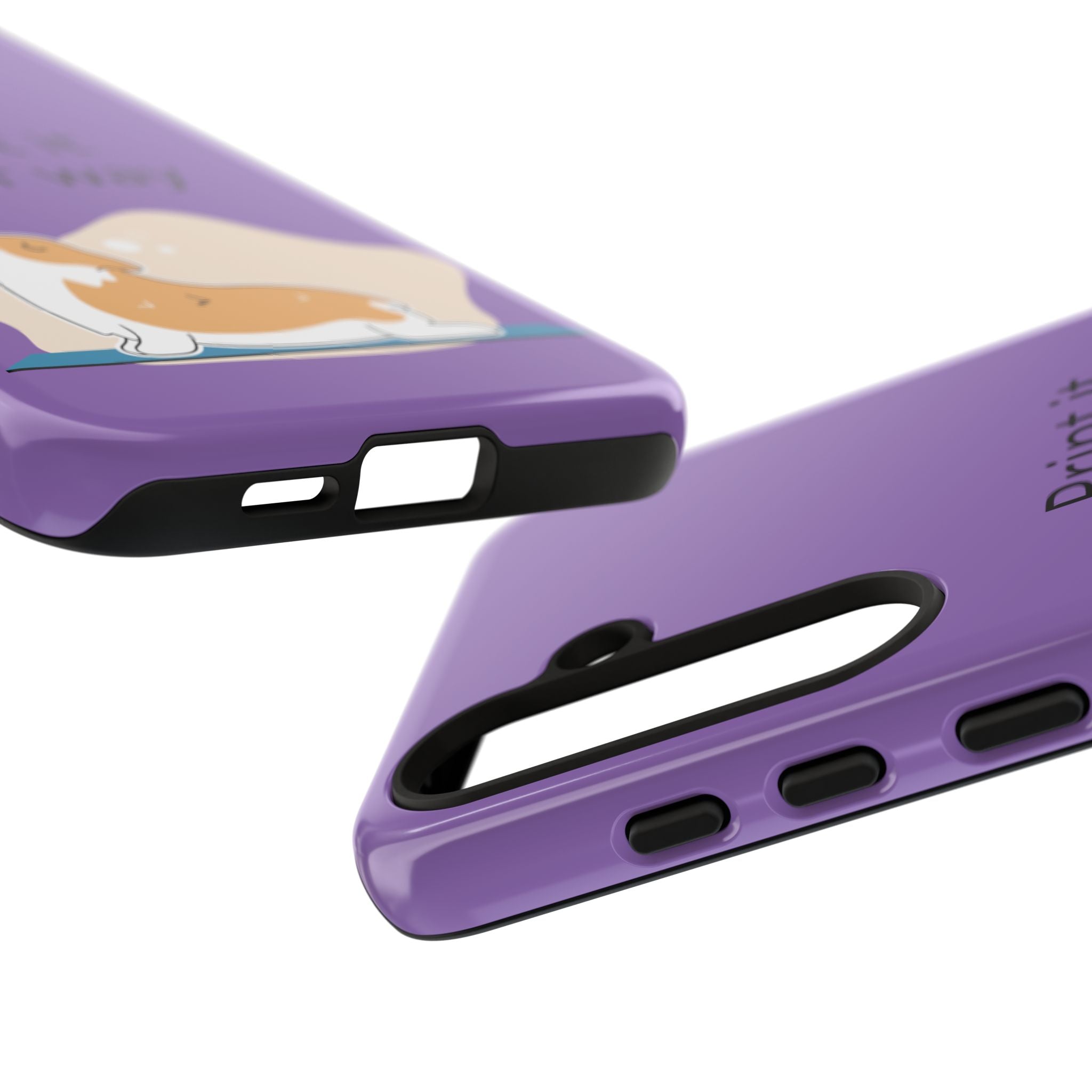 Corgi Stretch Phone Case – "Print it your way" Purple Protective Case