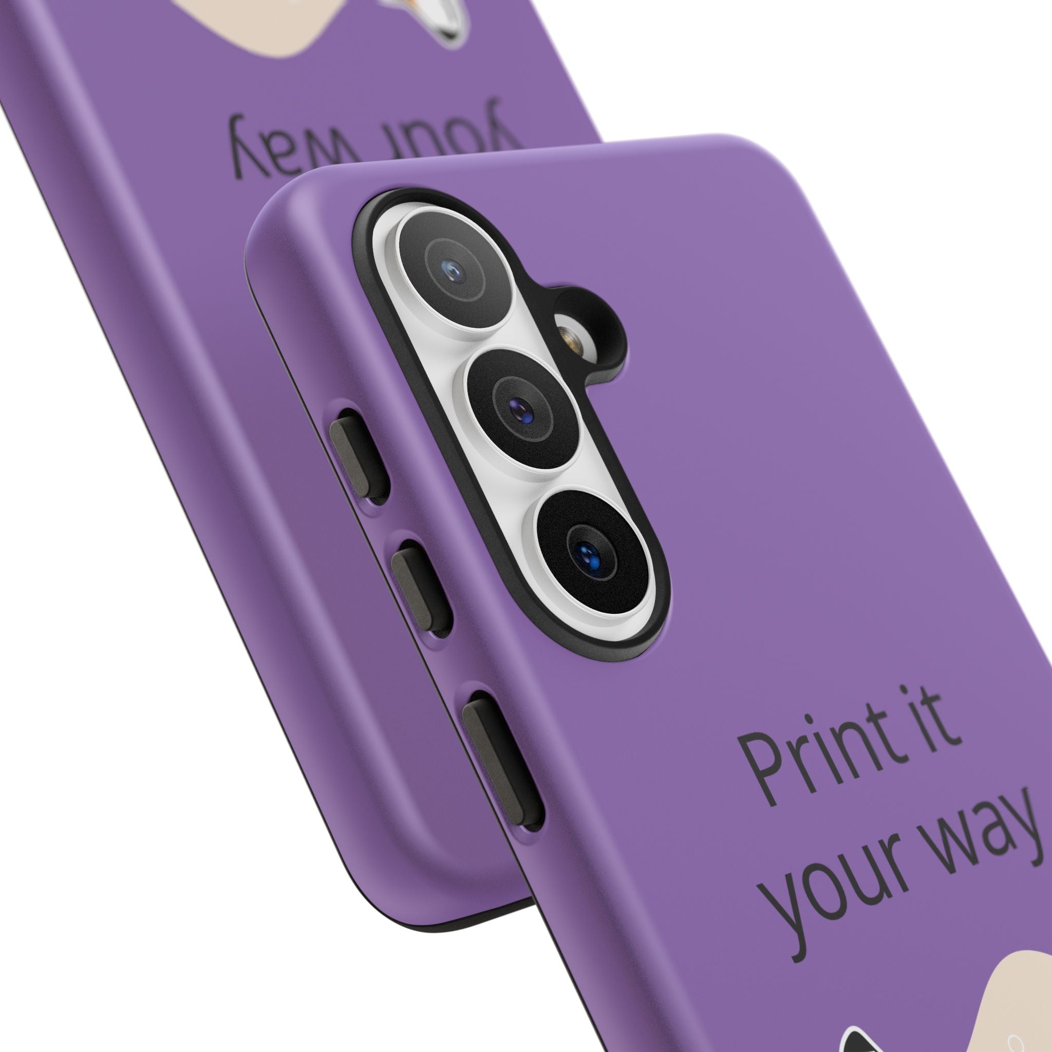 Corgi Stretch Phone Case – "Print it your way" Purple Protective Case