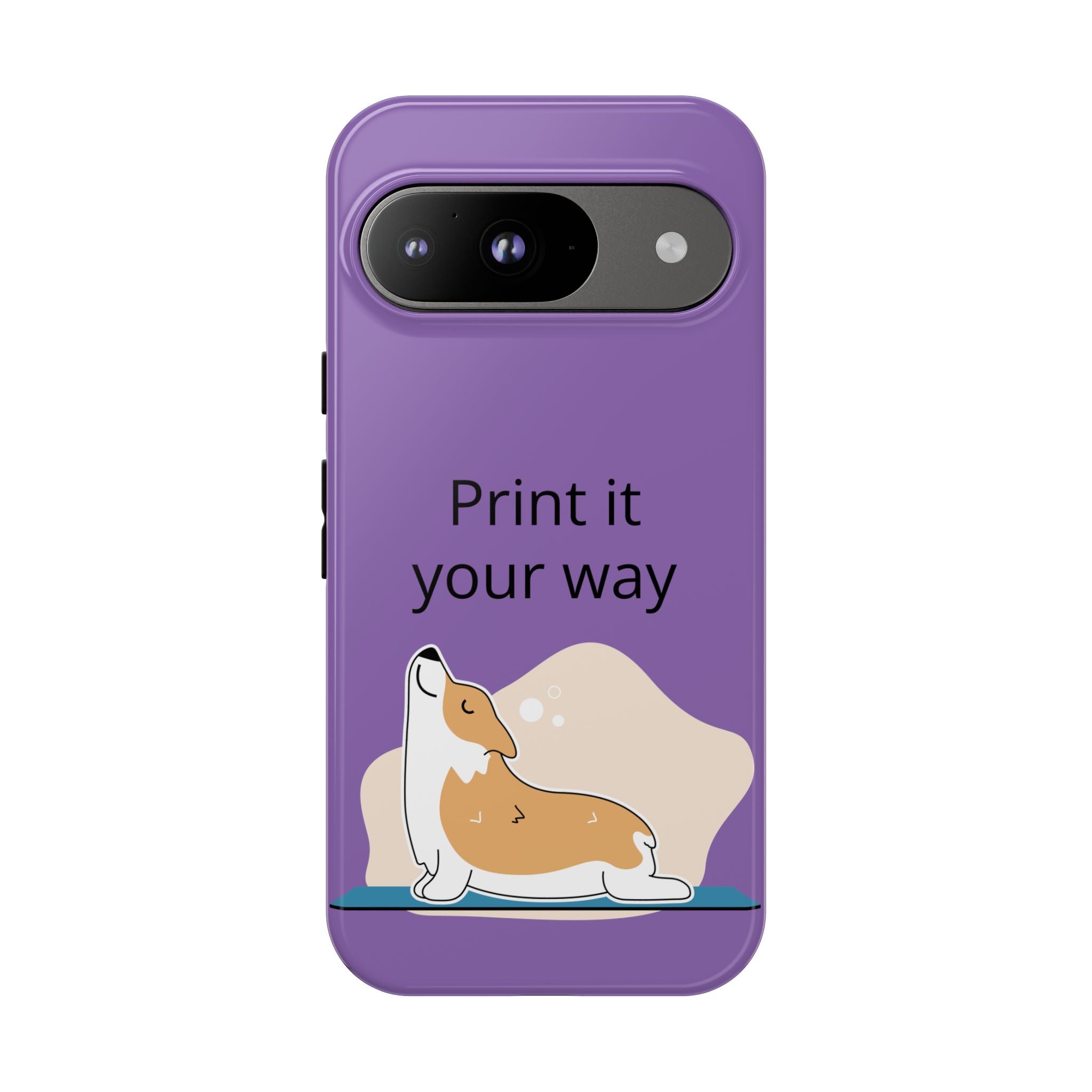 Corgi Stretch Phone Case – "Print it your way" Purple Protective Case