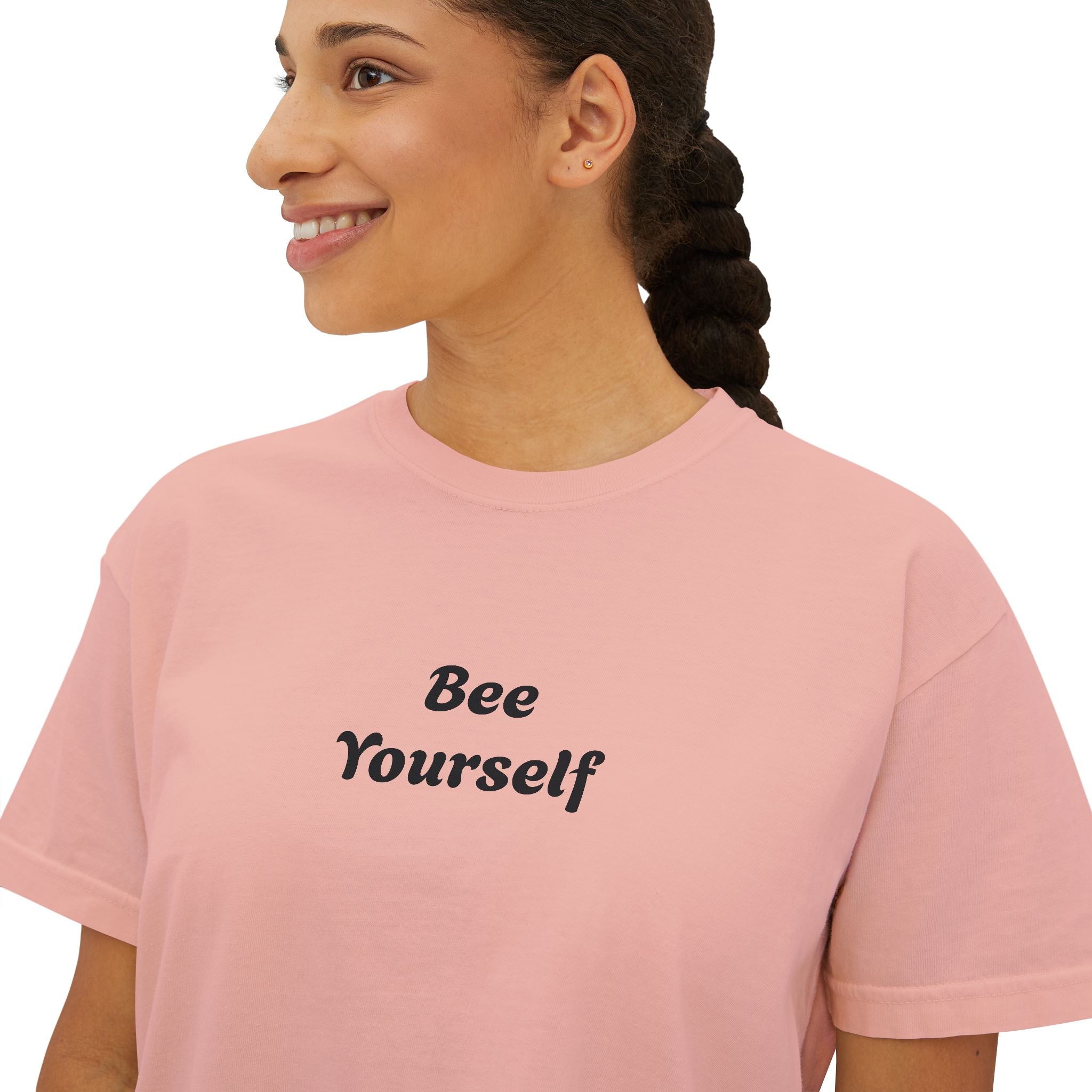 Bee Yourself Boxy Tee — Bee Cool Graphic Women’s Shirt