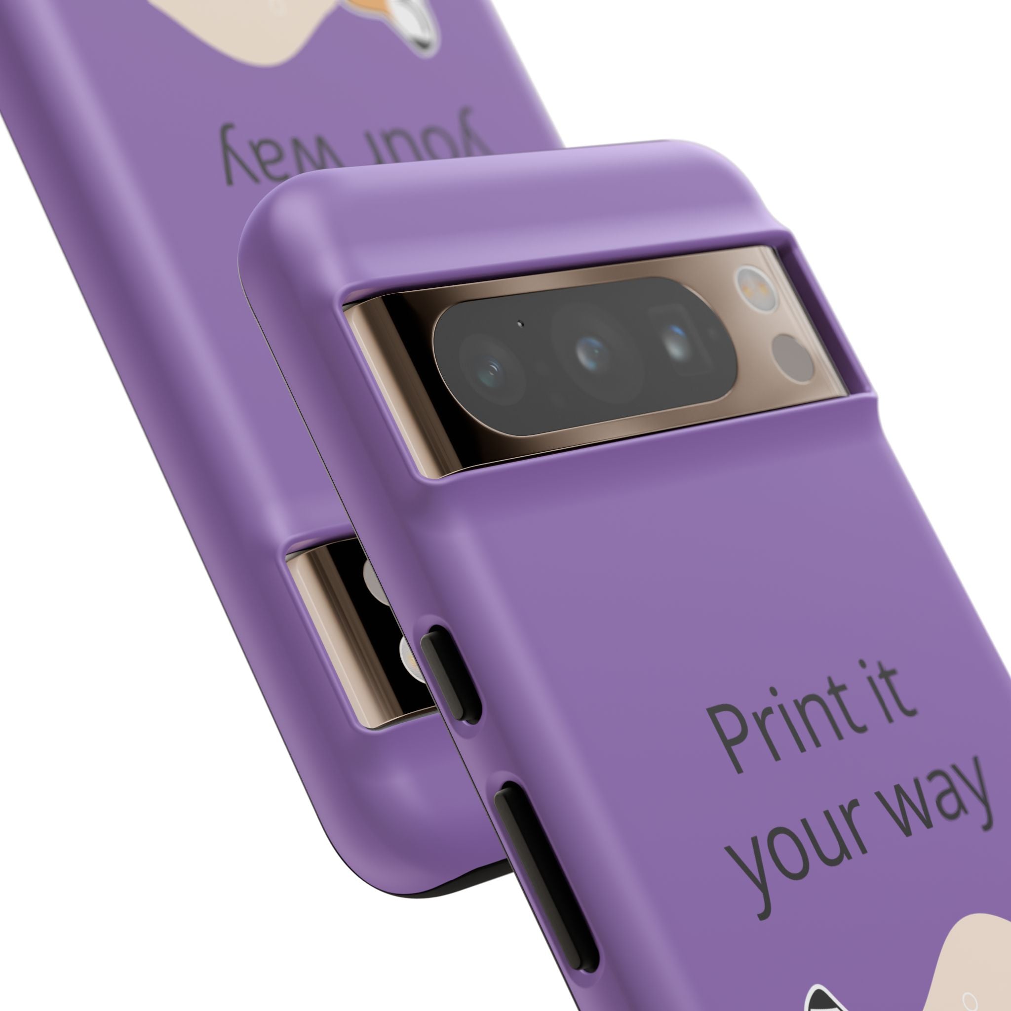 Corgi Stretch Phone Case – "Print it your way" Purple Protective Case