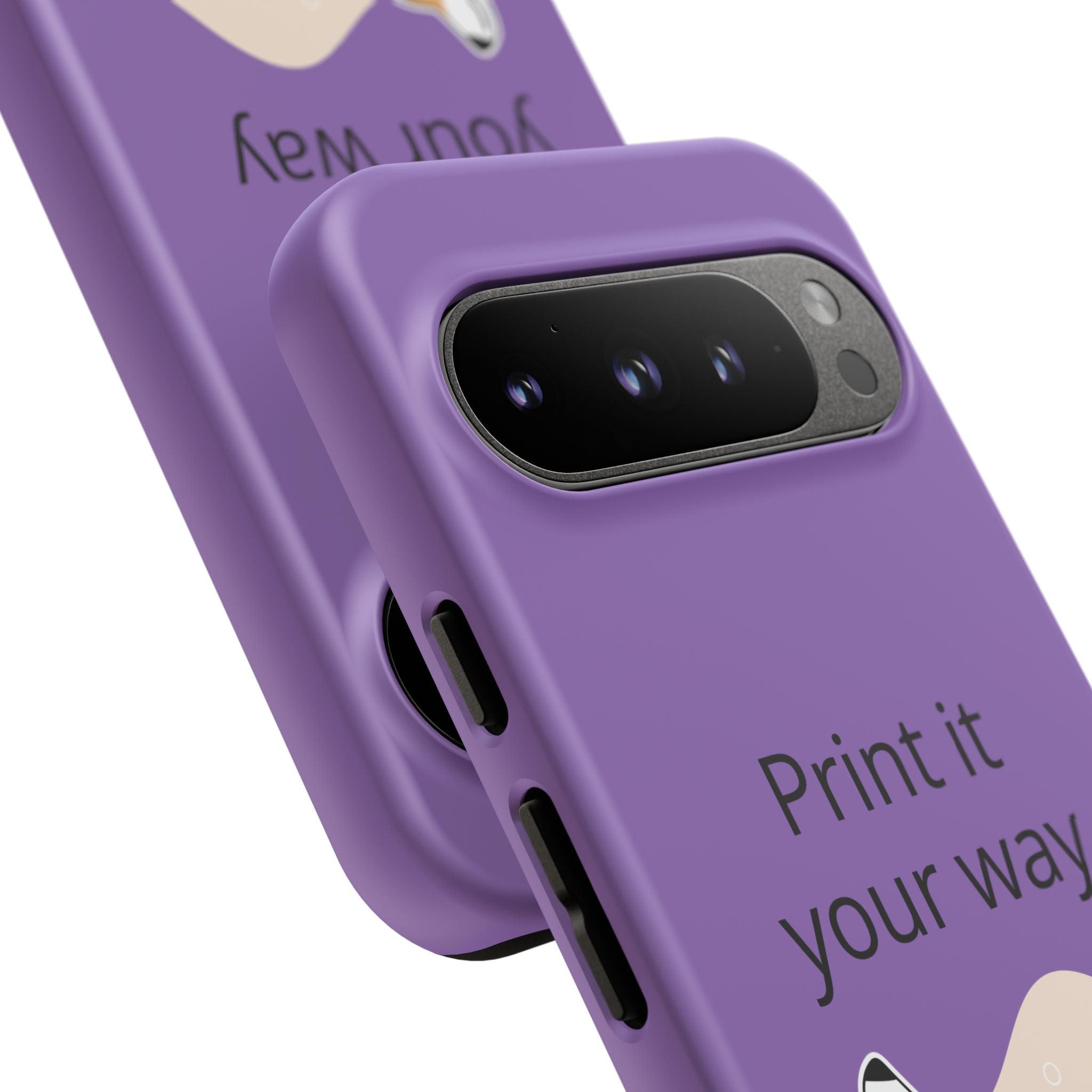 Corgi Stretch Phone Case – "Print it your way" Purple Protective Case