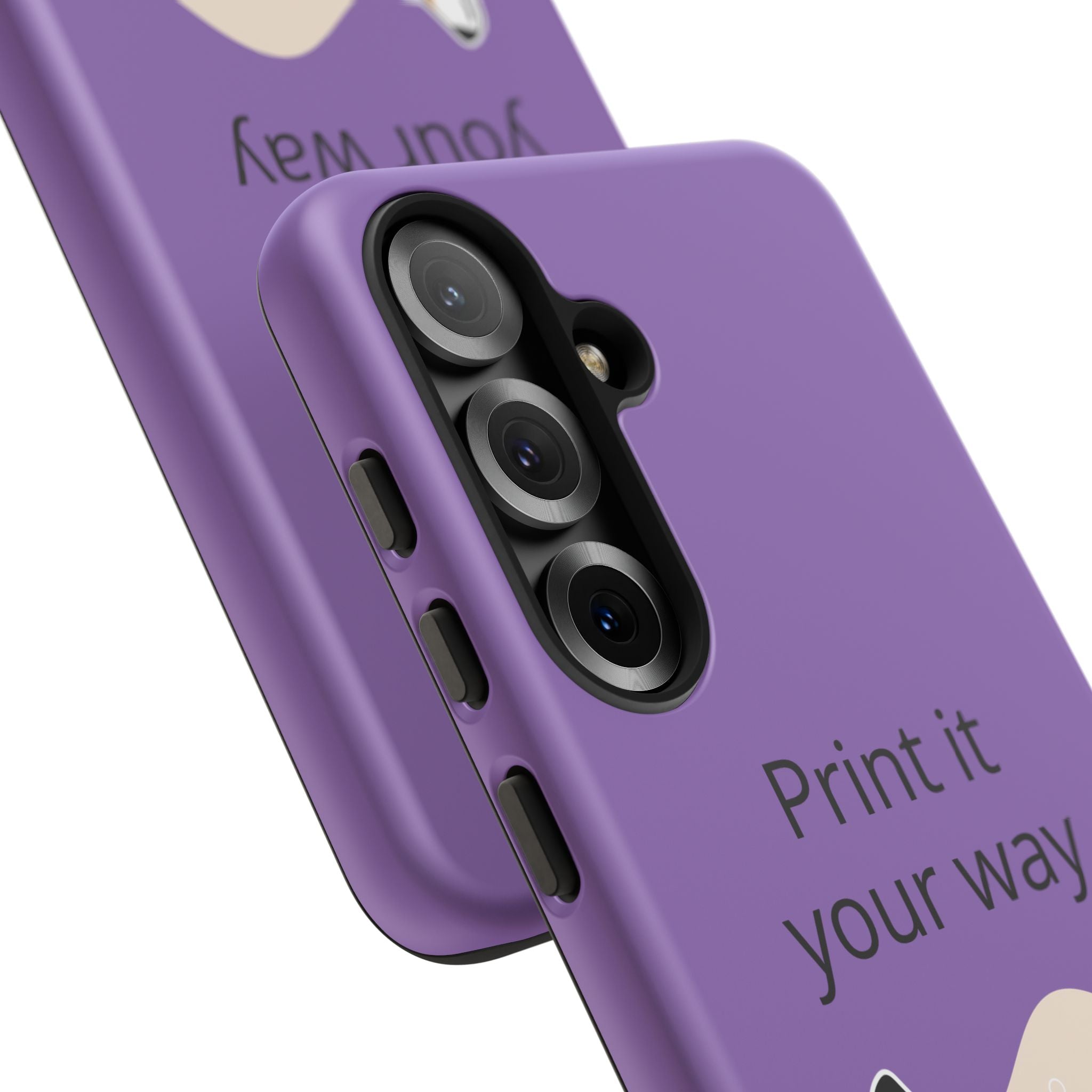 Corgi Stretch Phone Case – "Print it your way" Purple Protective Case