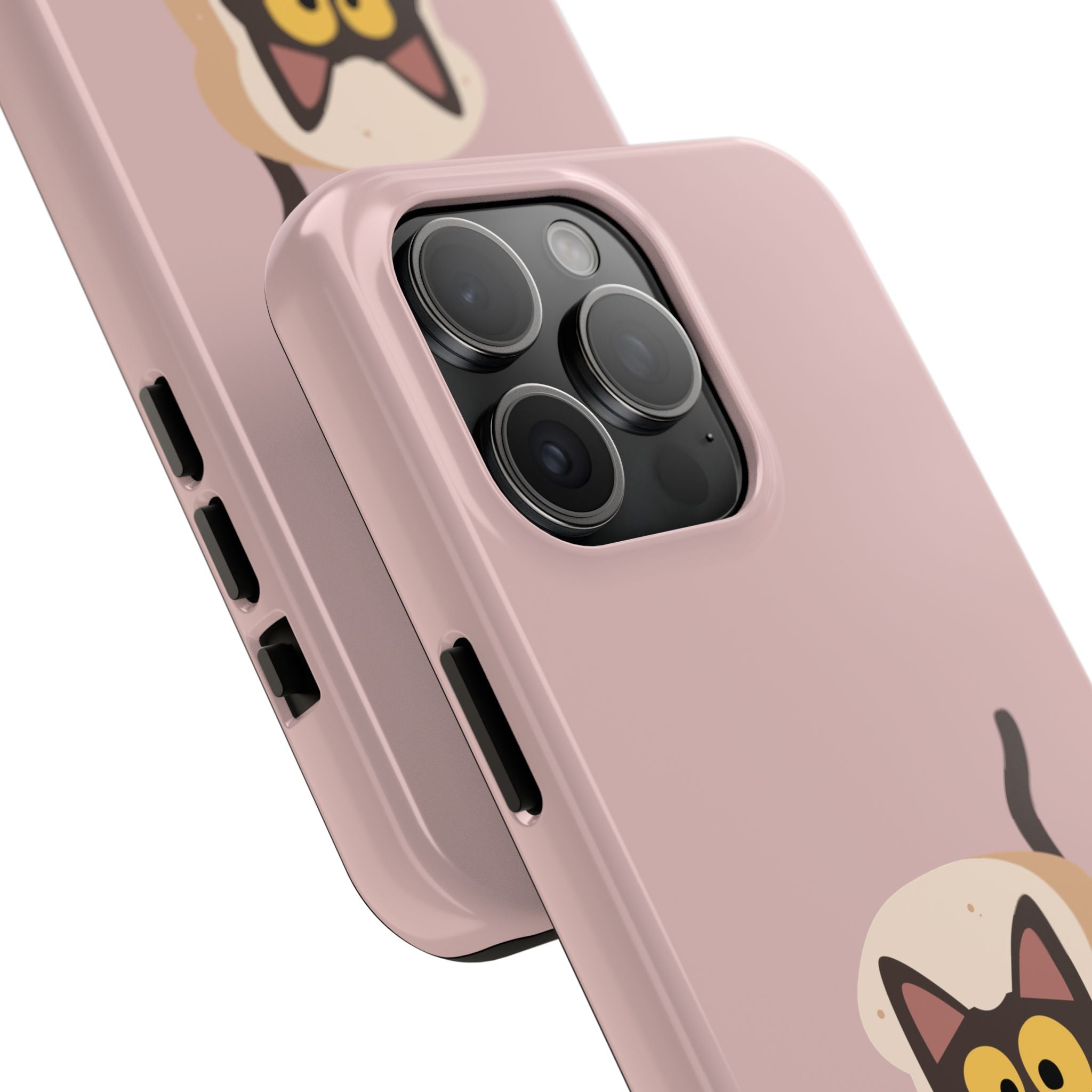 Tough Phone Case — Cute Black Cat in Bread Illustration (Protective iPhone Case)
