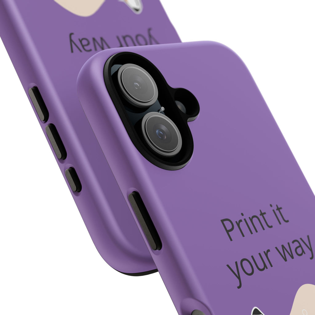 Corgi Stretch Phone Case – "Print it your way" Purple Protective Case