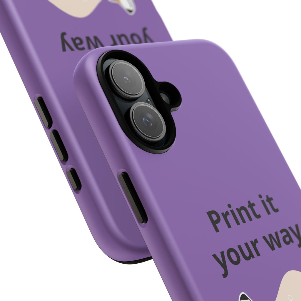 Corgi Stretch Phone Case – "Print it your way" Purple Protective Case