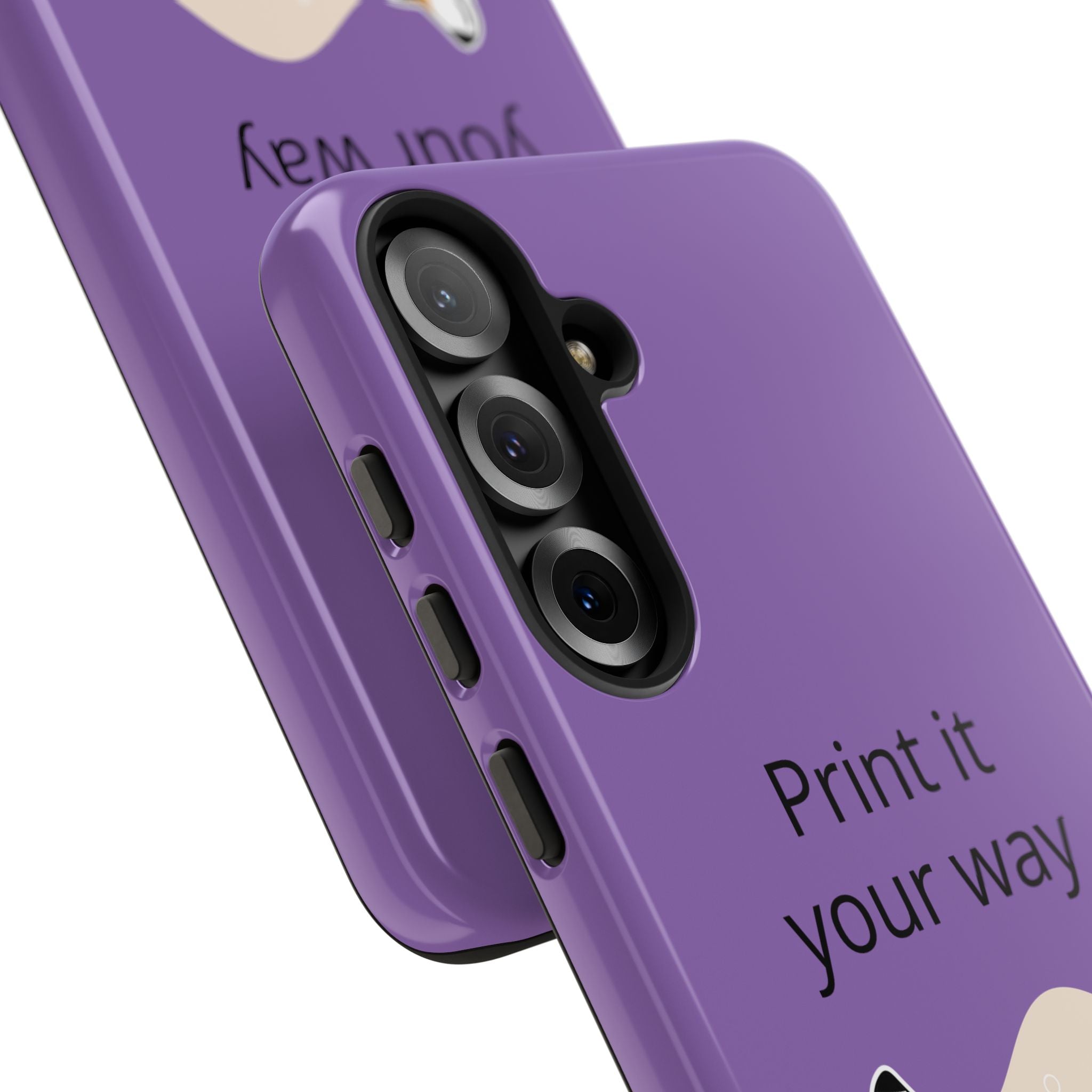 Corgi Stretch Phone Case – "Print it your way" Purple Protective Case
