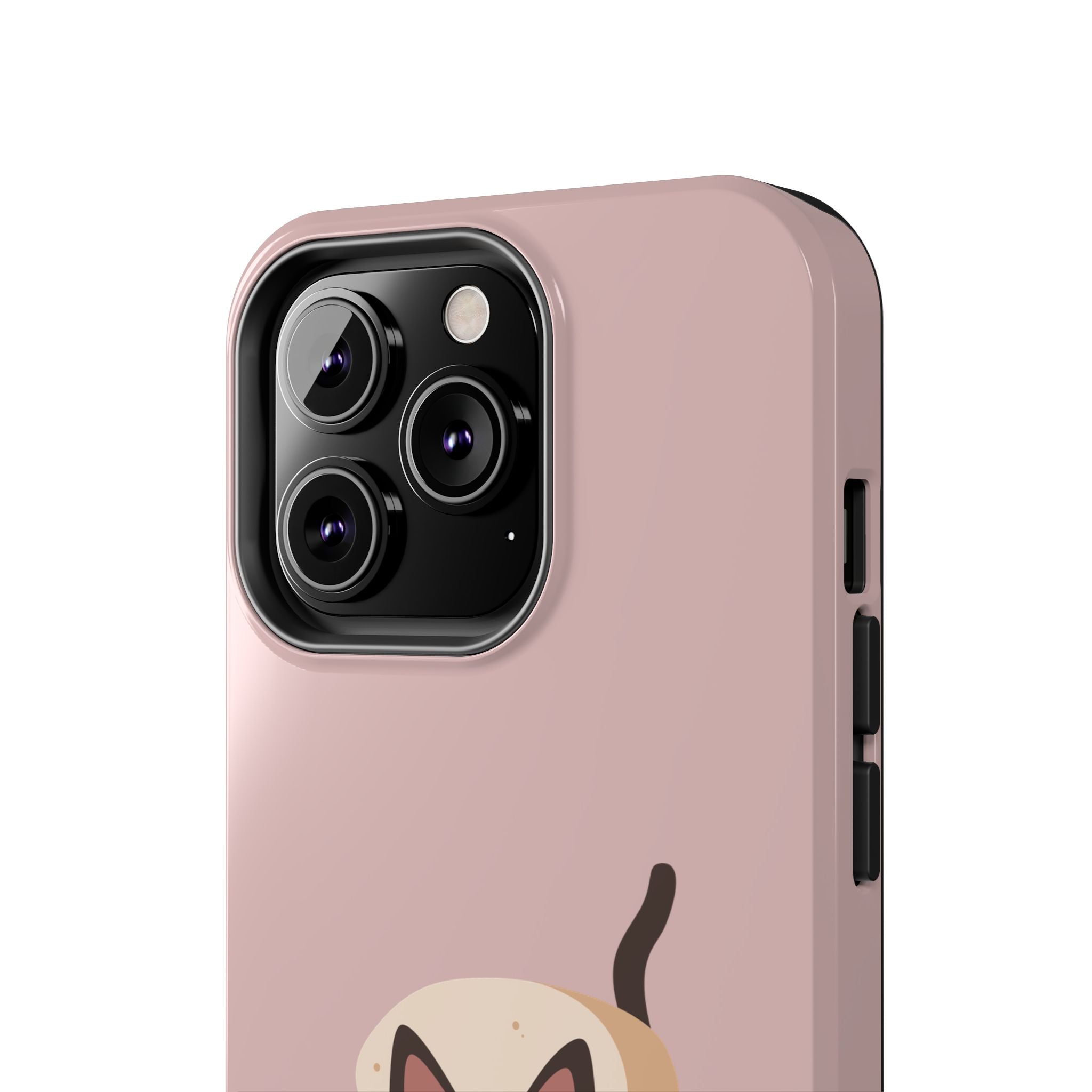 Tough Phone Case — Cute Black Cat in Bread Illustration (Protective iPhone Case)