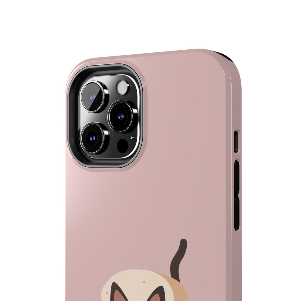 Tough Phone Case — Cute Black Cat in Bread Illustration (Protective iPhone Case)