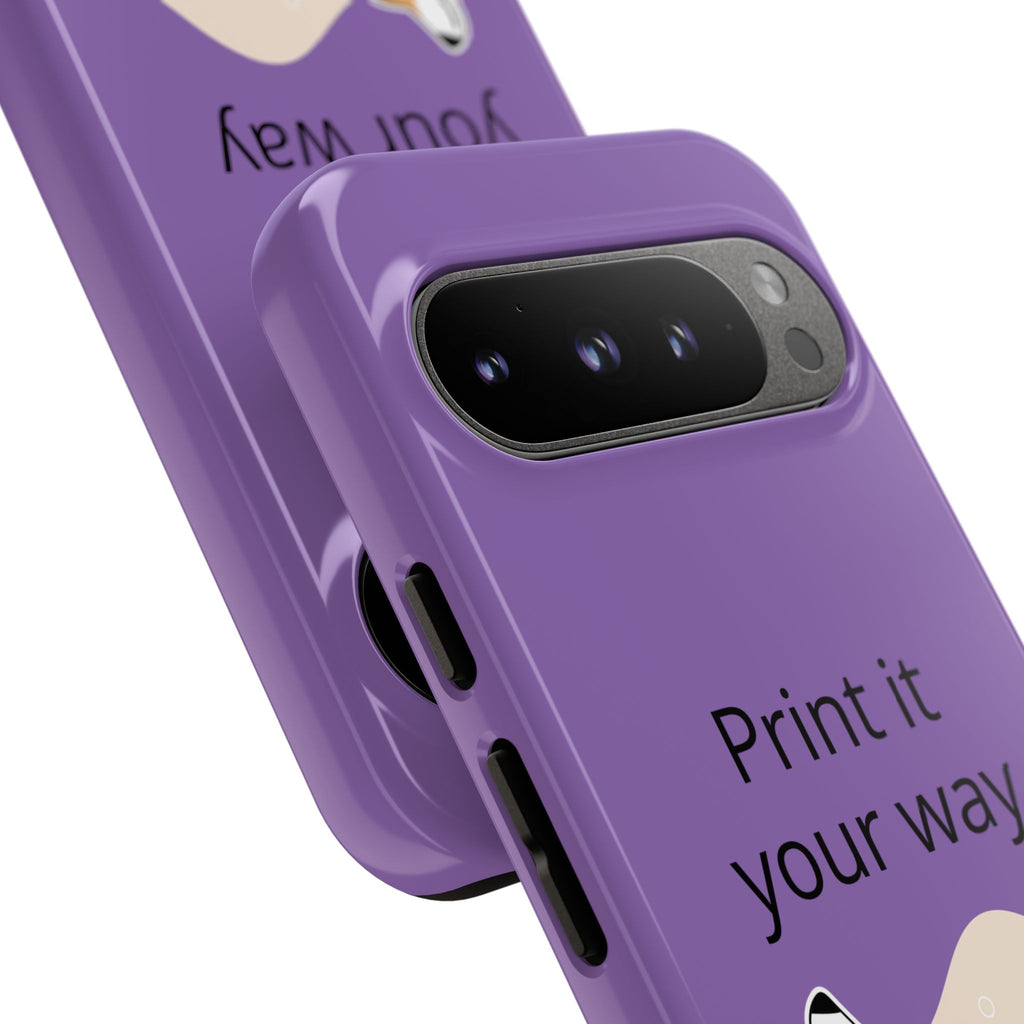 Corgi Stretch Phone Case – "Print it your way" Purple Protective Case