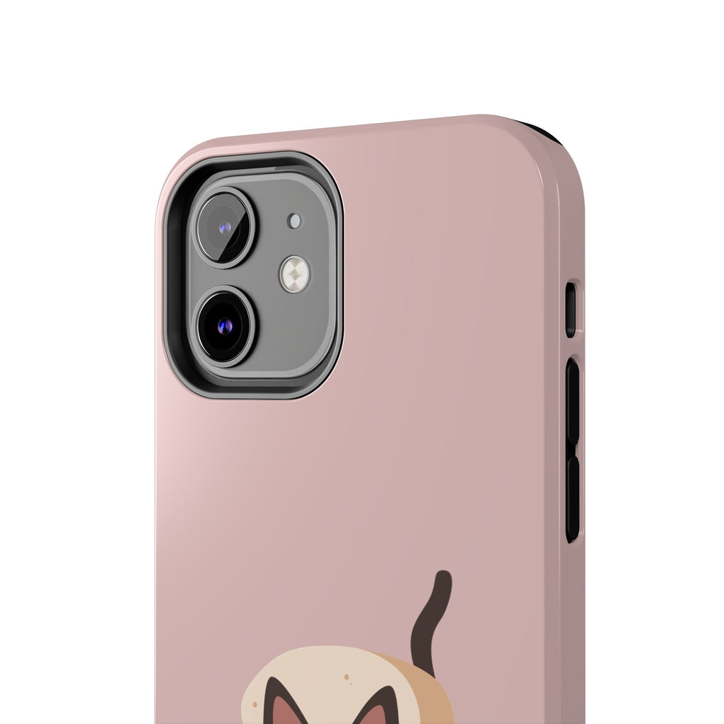 Tough Phone Case — Cute Black Cat in Bread Illustration (Protective iPhone Case)