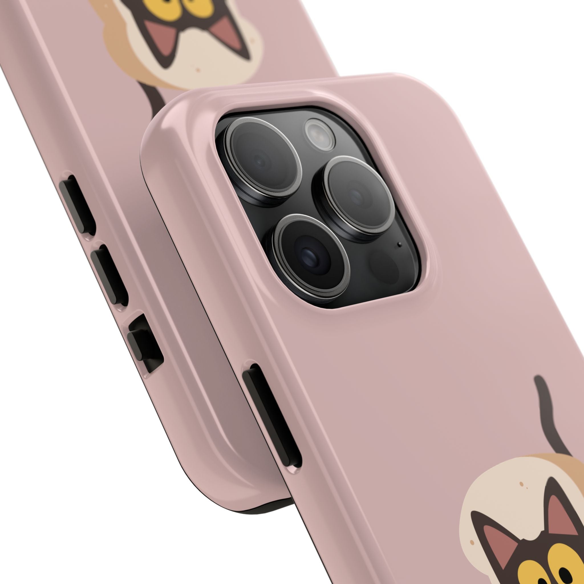 Tough Phone Case — Cute Black Cat in Bread Illustration (Protective iPhone Case)