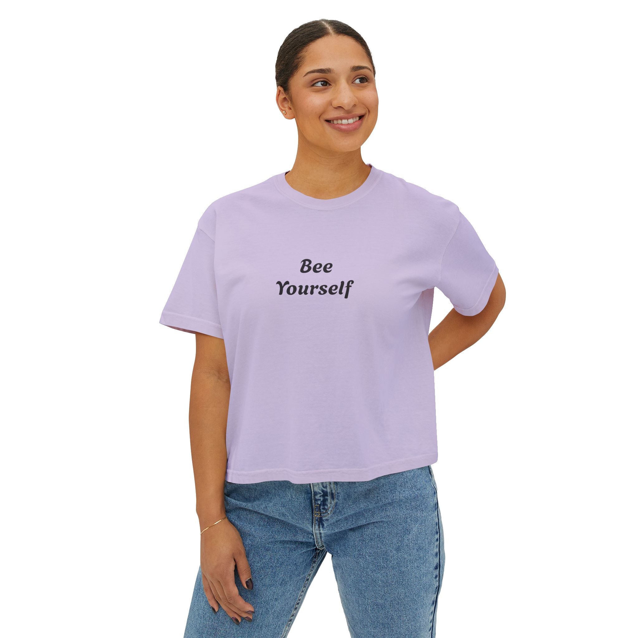 Bee Yourself Boxy Tee — Bee Cool Graphic Women’s Shirt
