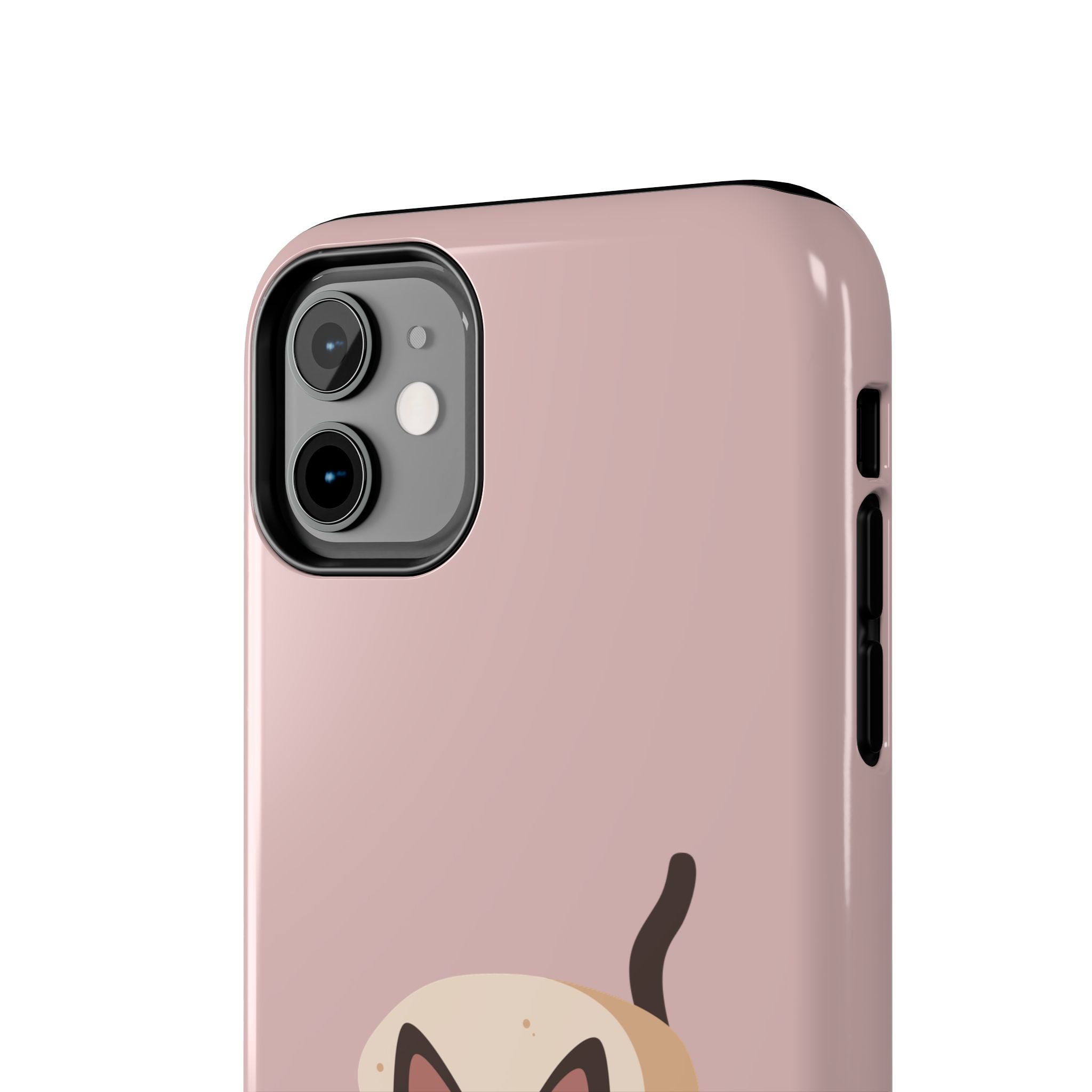 Tough Phone Case — Cute Black Cat in Bread Illustration (Protective iPhone Case)