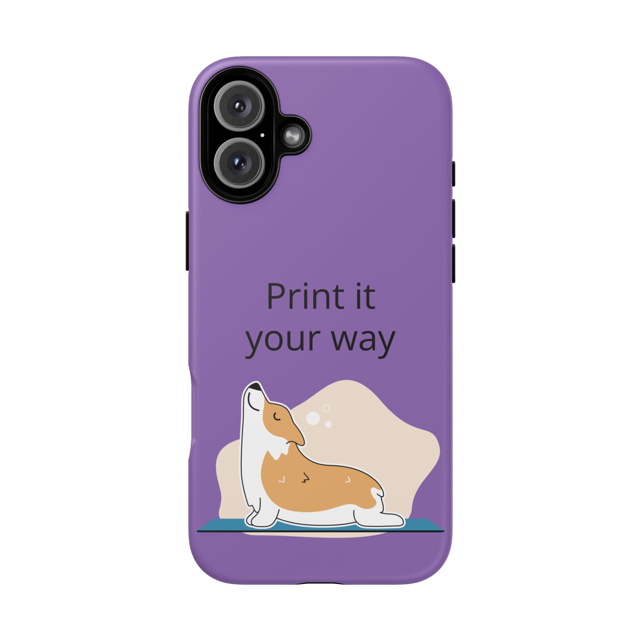 Corgi Stretch Phone Case – "Print it your way" Purple Protective Case