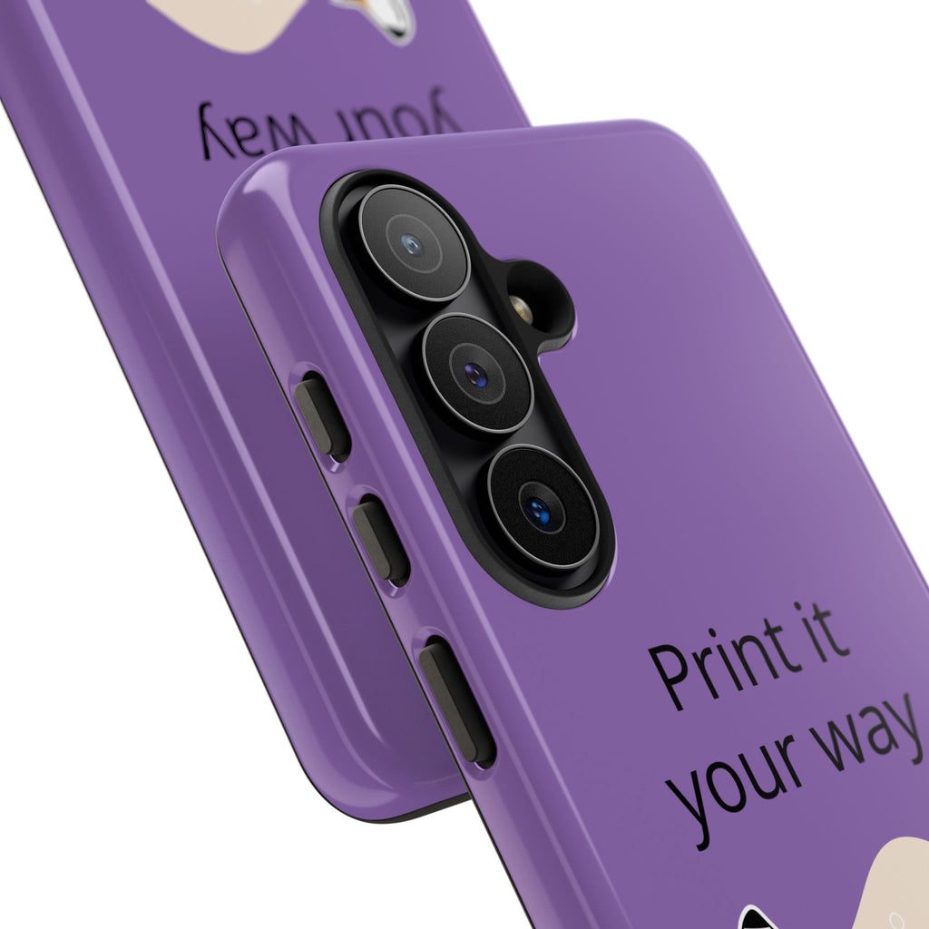 Corgi Stretch Phone Case – "Print it your way" Purple Protective Case