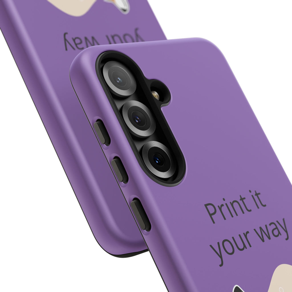 Corgi Stretch Phone Case – "Print it your way" Purple Protective Case