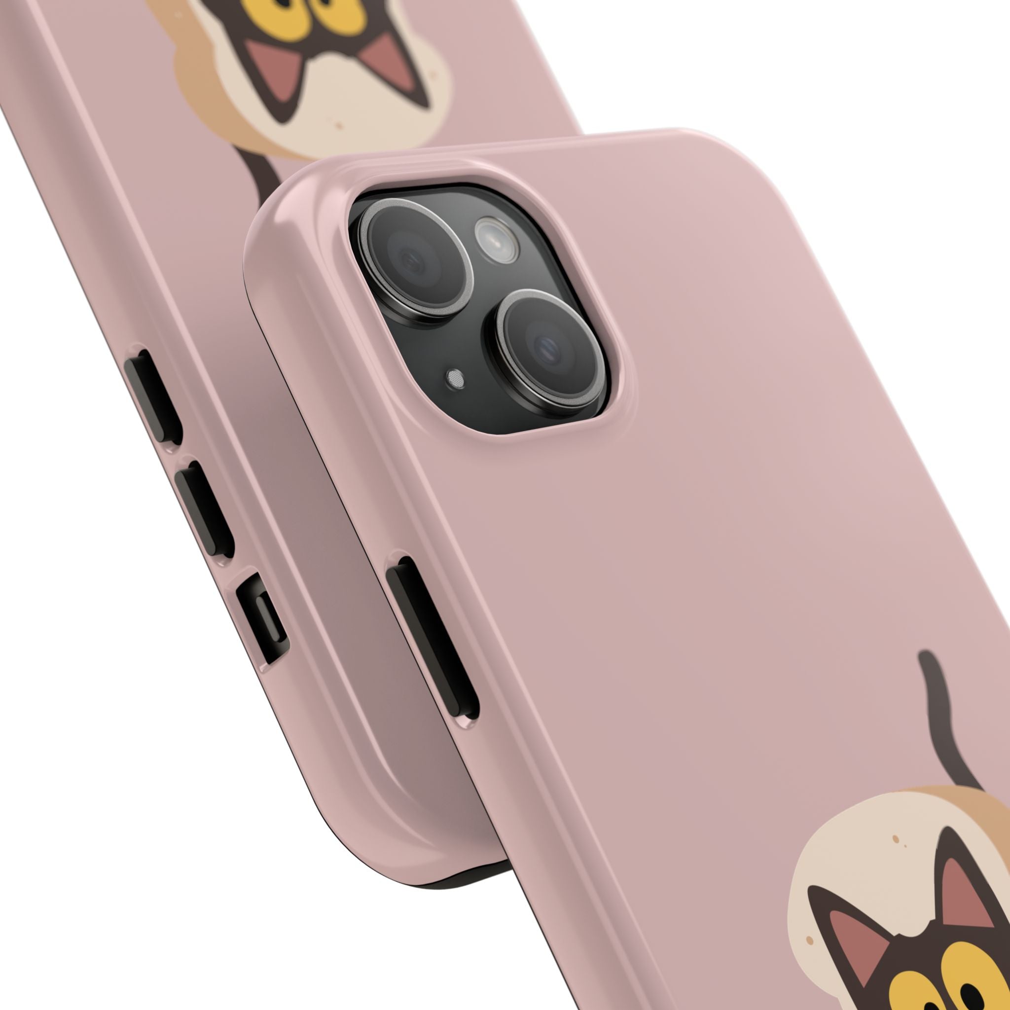 Tough Phone Case — Cute Black Cat in Bread Illustration (Protective iPhone Case)