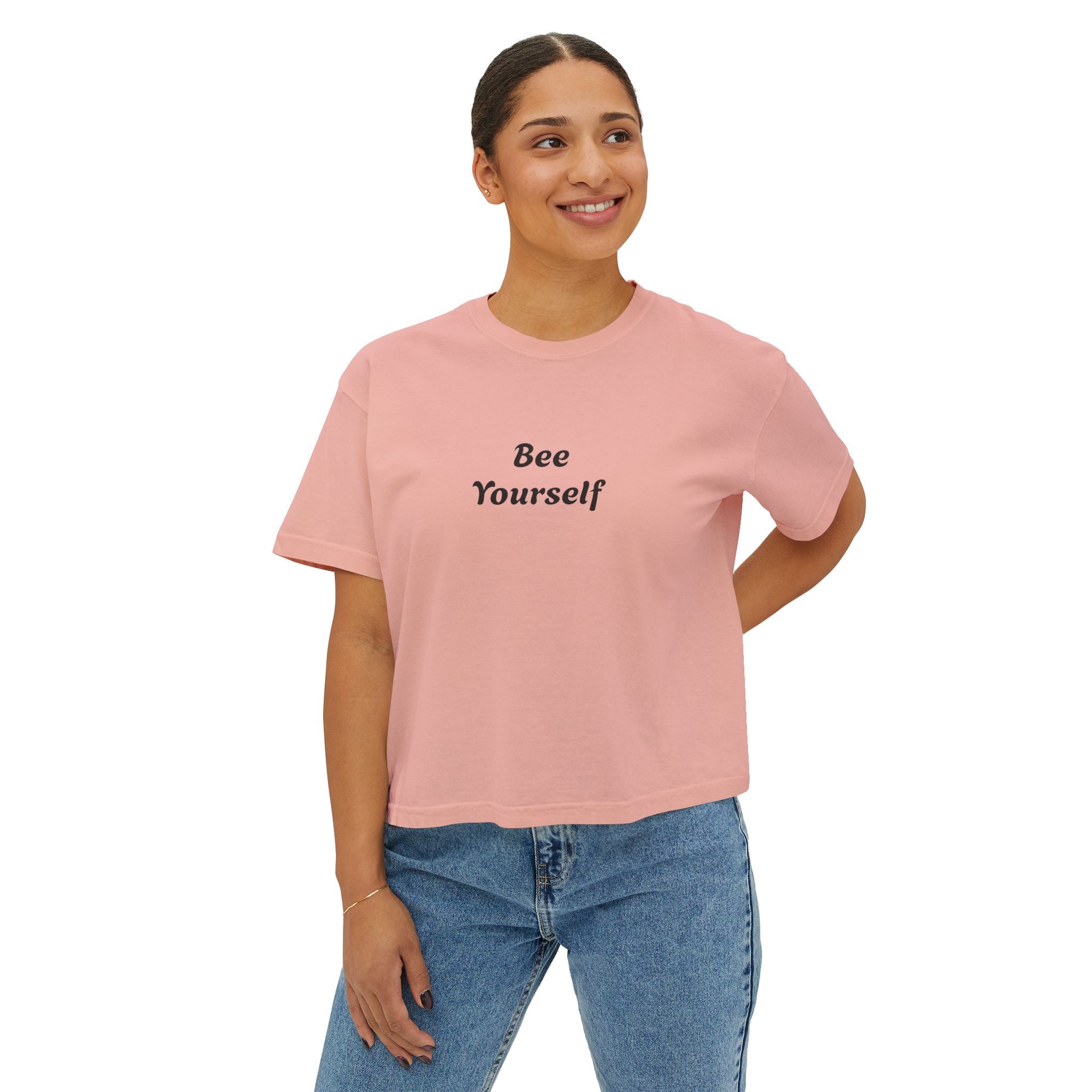 Bee Yourself Boxy Tee — Bee Cool Graphic Women’s Shirt