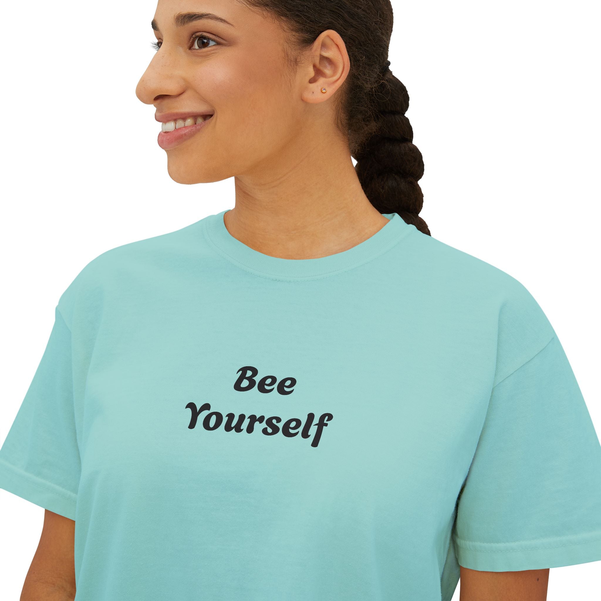 Bee Yourself Boxy Tee — Bee Cool Graphic Women’s Shirt