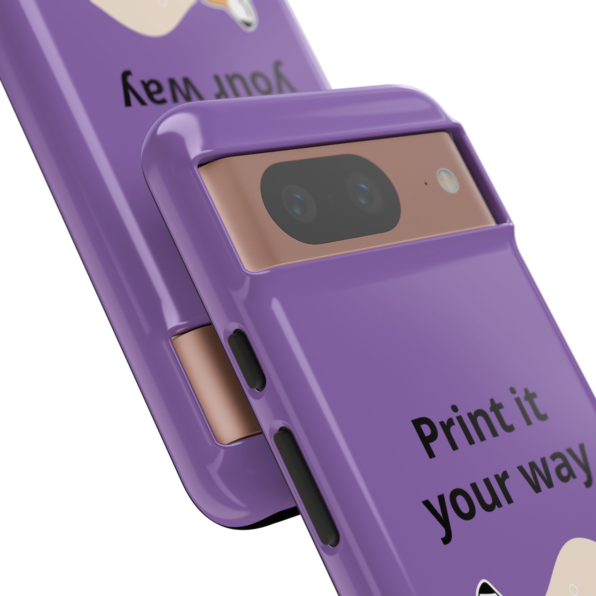 Corgi Stretch Phone Case – "Print it your way" Purple Protective Case