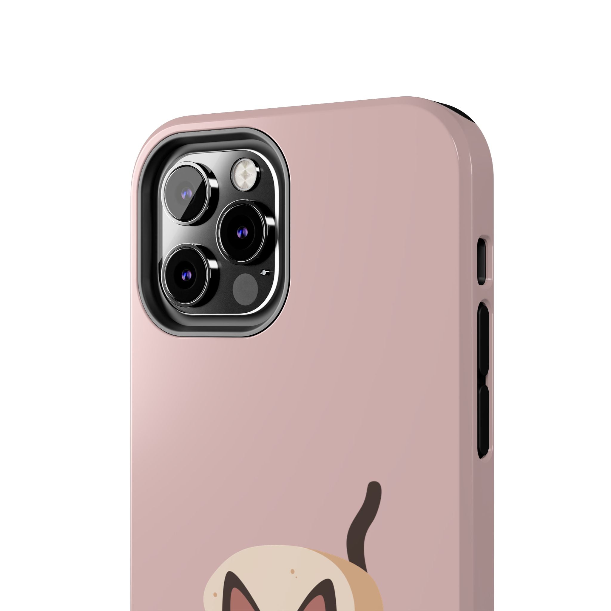 Tough Phone Case — Cute Black Cat in Bread Illustration (Protective iPhone Case)