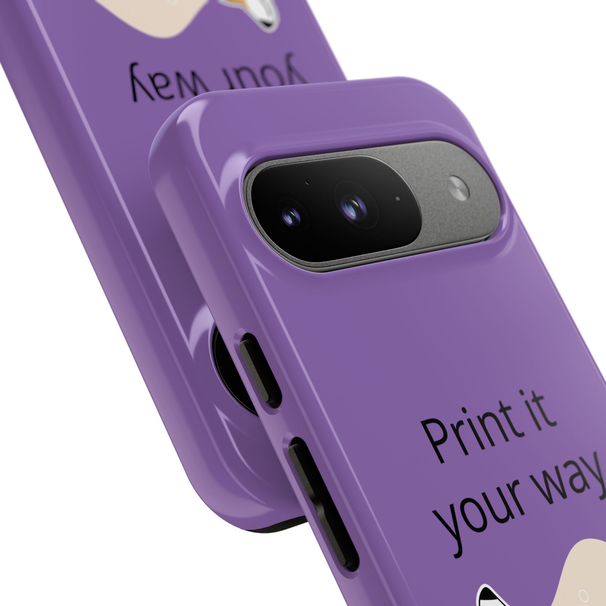 Corgi Stretch Phone Case – "Print it your way" Purple Protective Case