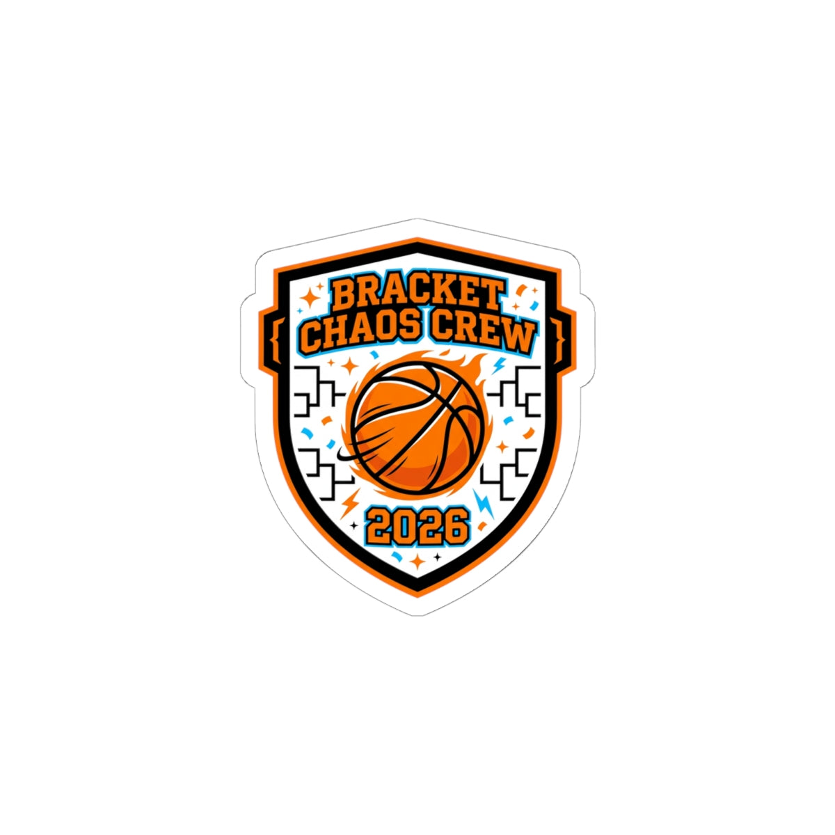 Bracket Chaos Crew Sticker | college tournament, gameday hoops