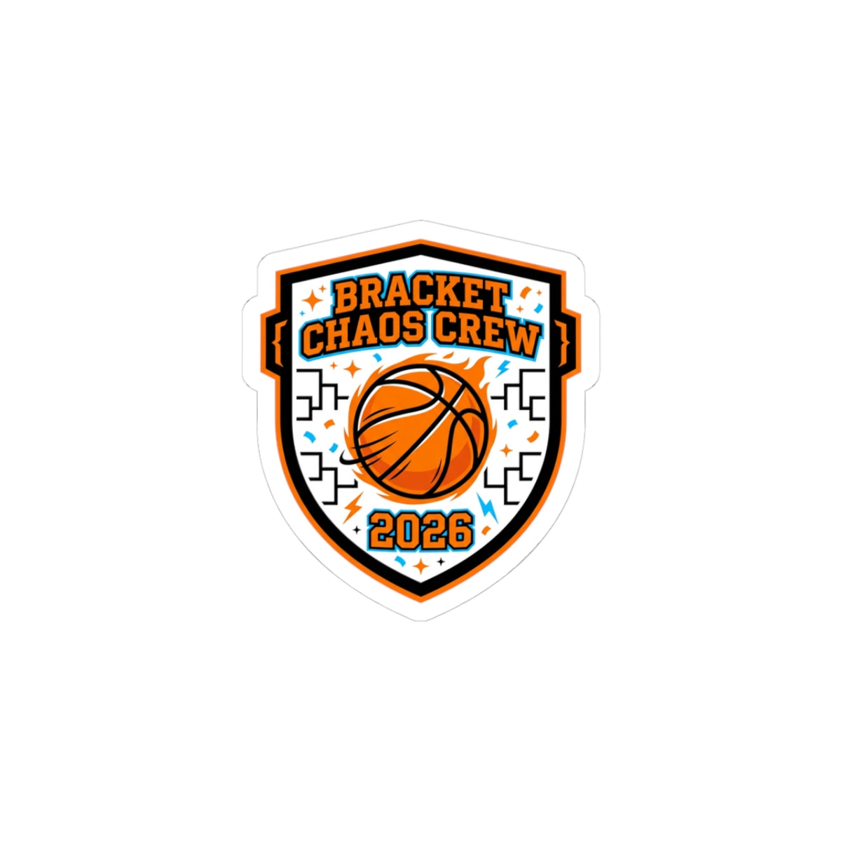 Bracket Chaos Crew Sticker | college tournament, gameday hoops
