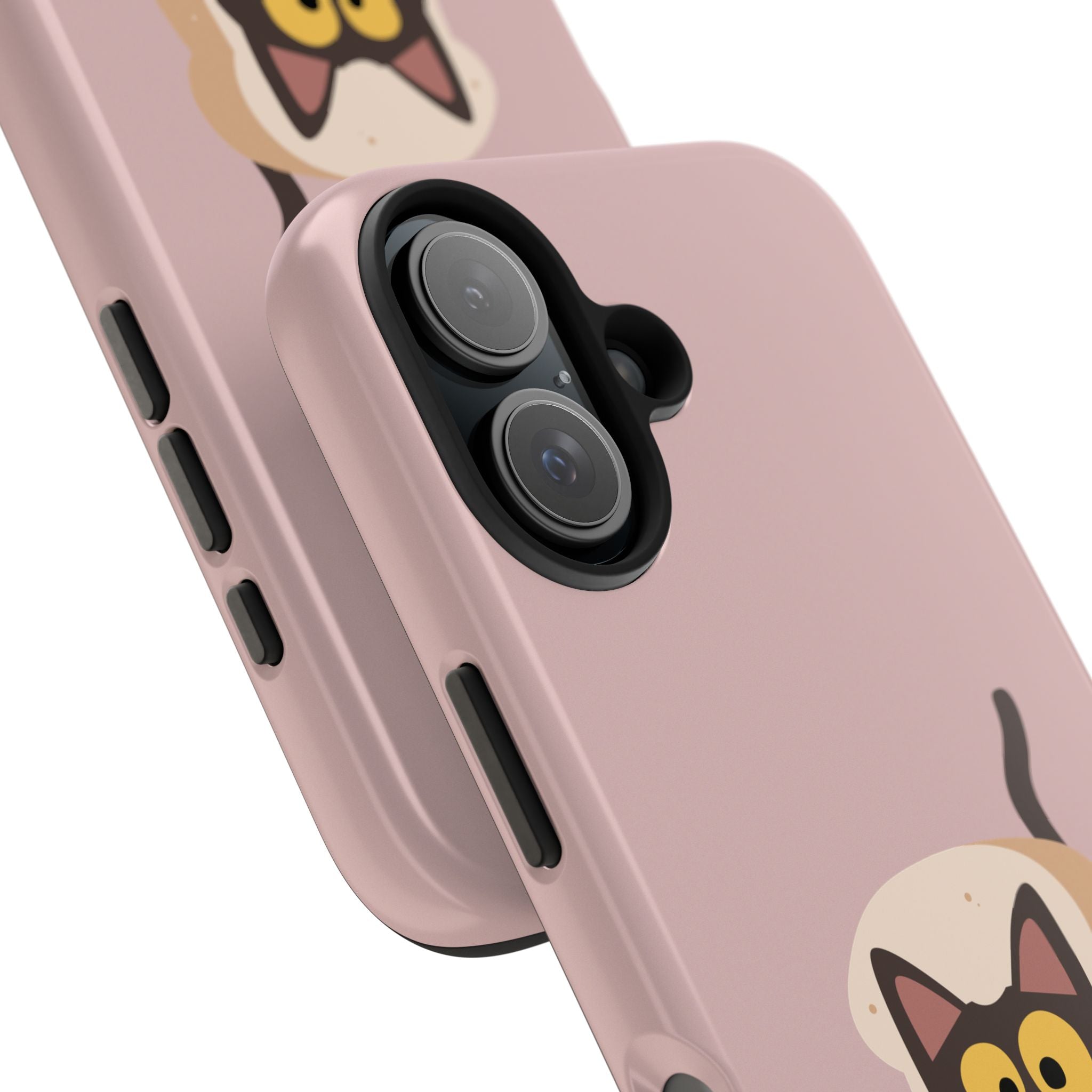 Tough Phone Case — Cute Black Cat in Bread Illustration (Protective iPhone Case)