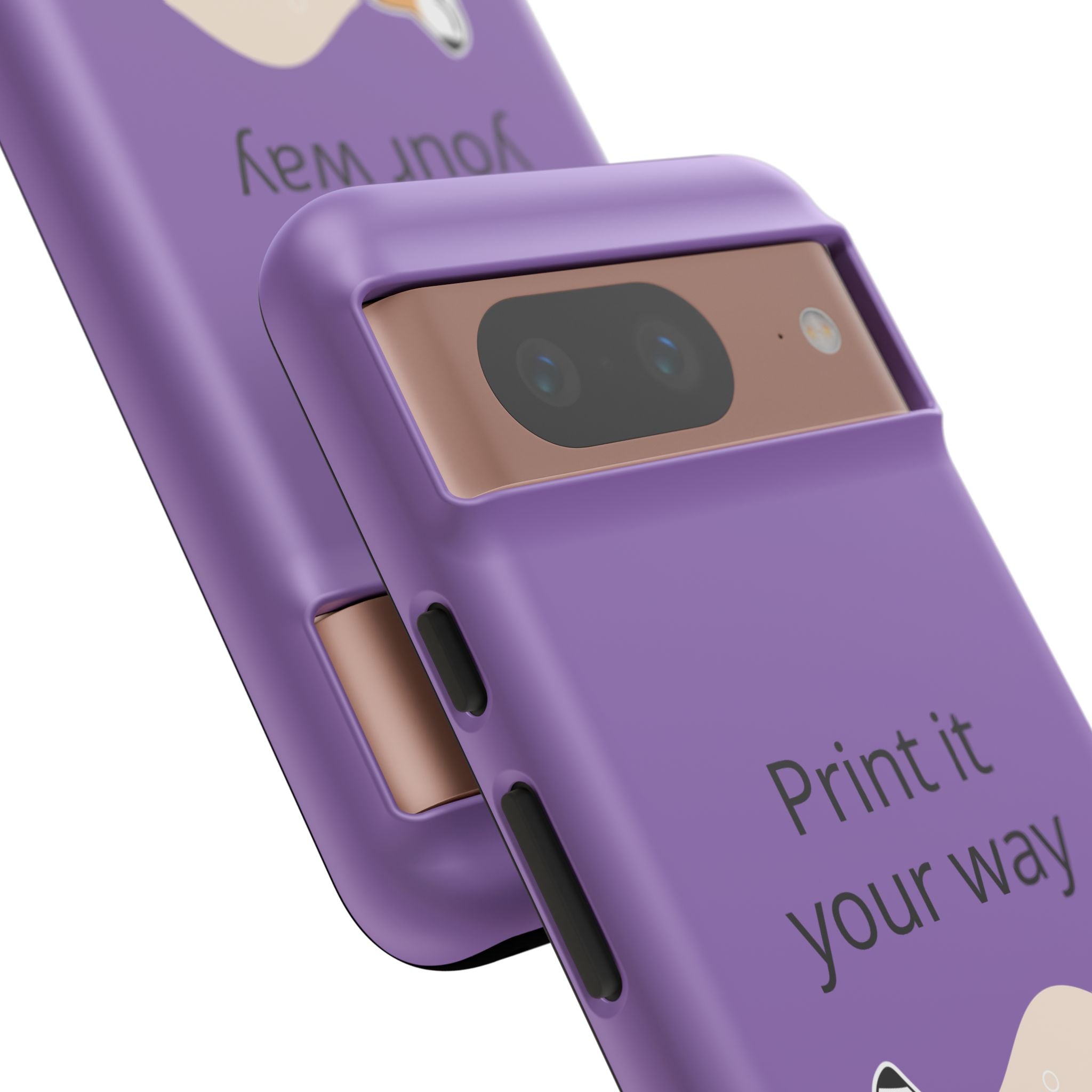 Corgi Stretch Phone Case – "Print it your way" Purple Protective Case
