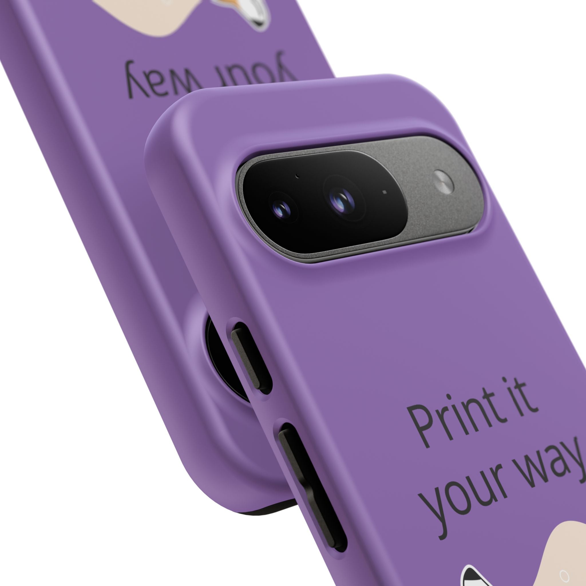 Corgi Stretch Phone Case – "Print it your way" Purple Protective Case