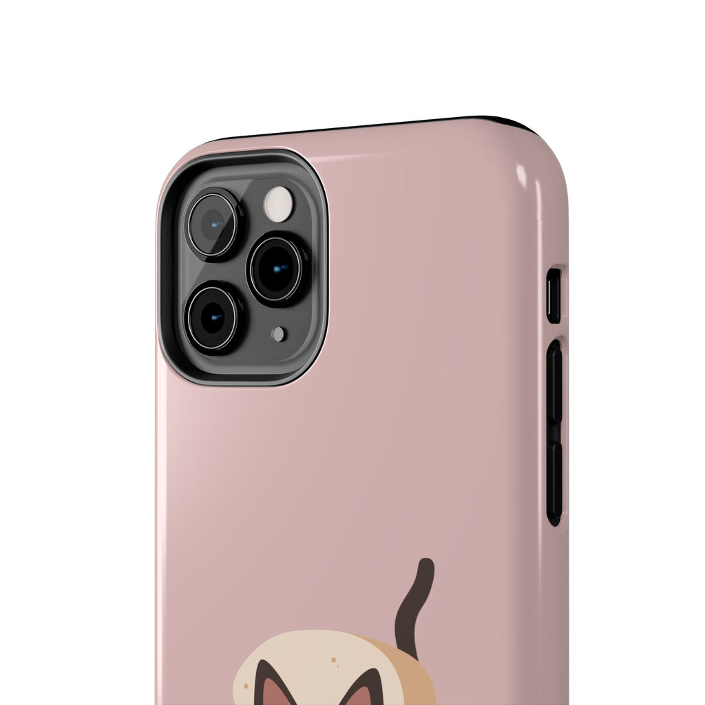 Tough Phone Case — Cute Black Cat in Bread Illustration (Protective iPhone Case)