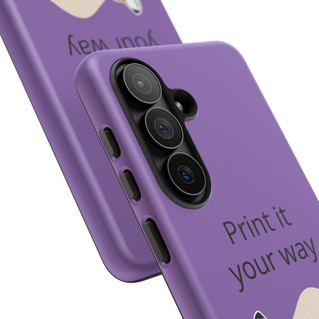 Corgi Stretch Phone Case – "Print it your way" Purple Protective Case