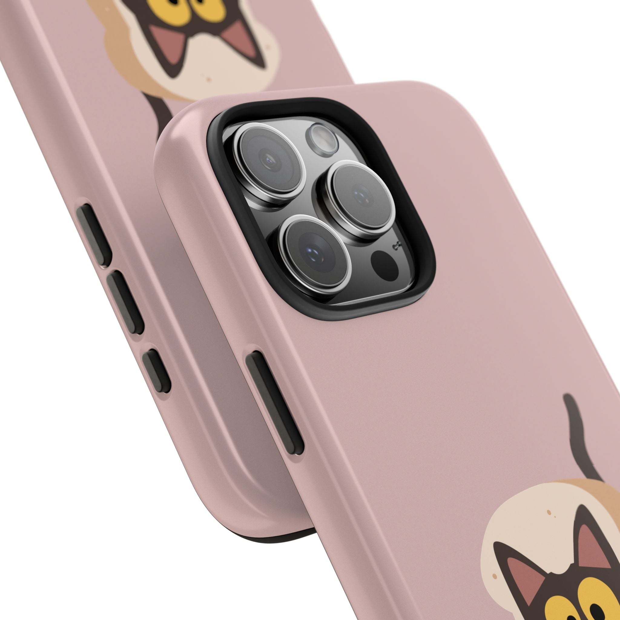 Tough Phone Case — Cute Black Cat in Bread Illustration (Protective iPhone Case)