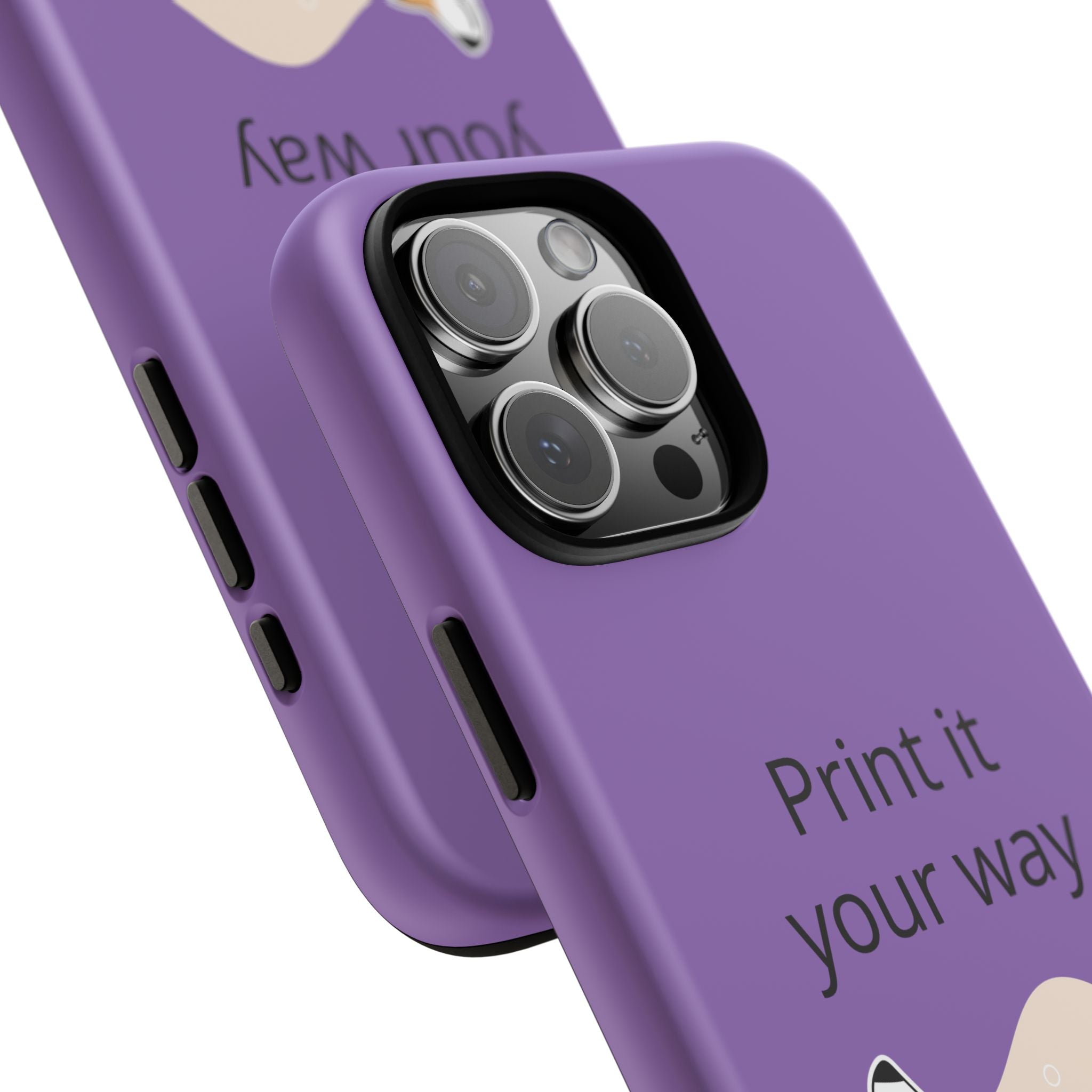 Corgi Stretch Phone Case – "Print it your way" Purple Protective Case