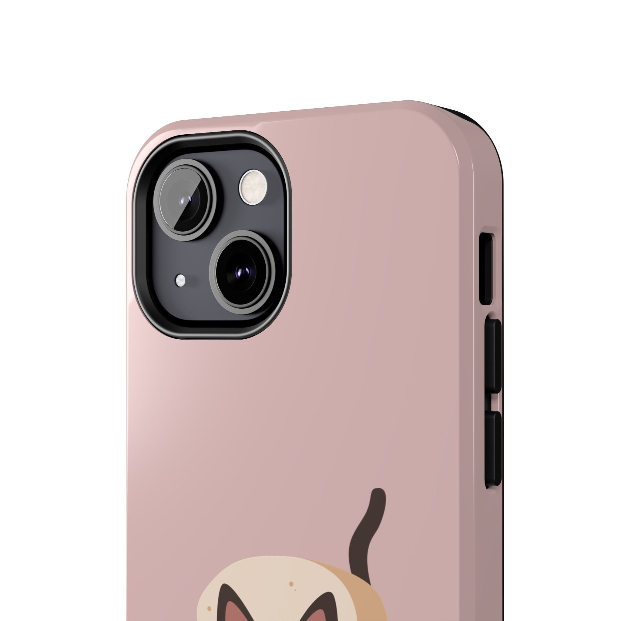 Tough Phone Case — Cute Black Cat in Bread Illustration (Protective iPhone Case)