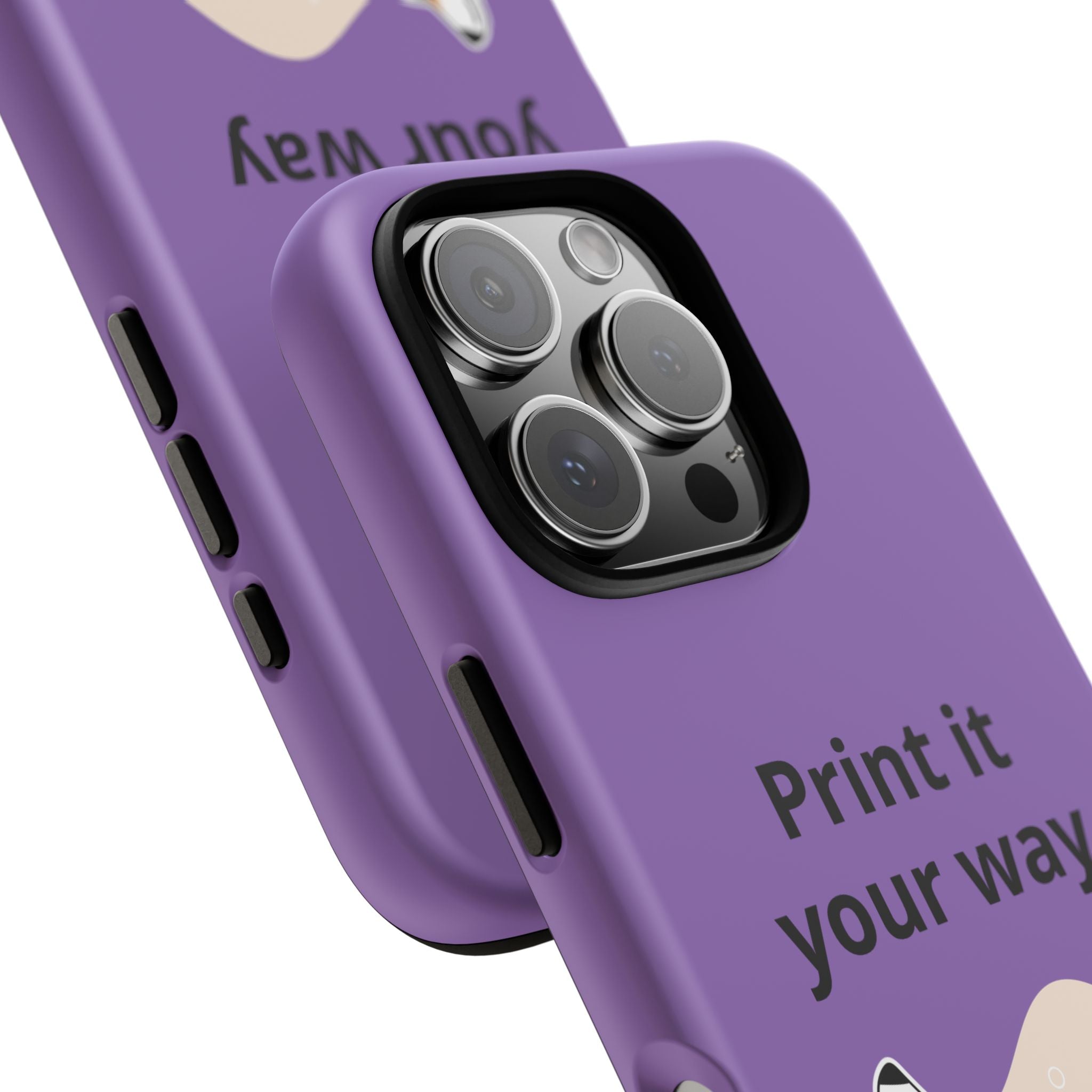 Corgi Stretch Phone Case – "Print it your way" Purple Protective Case