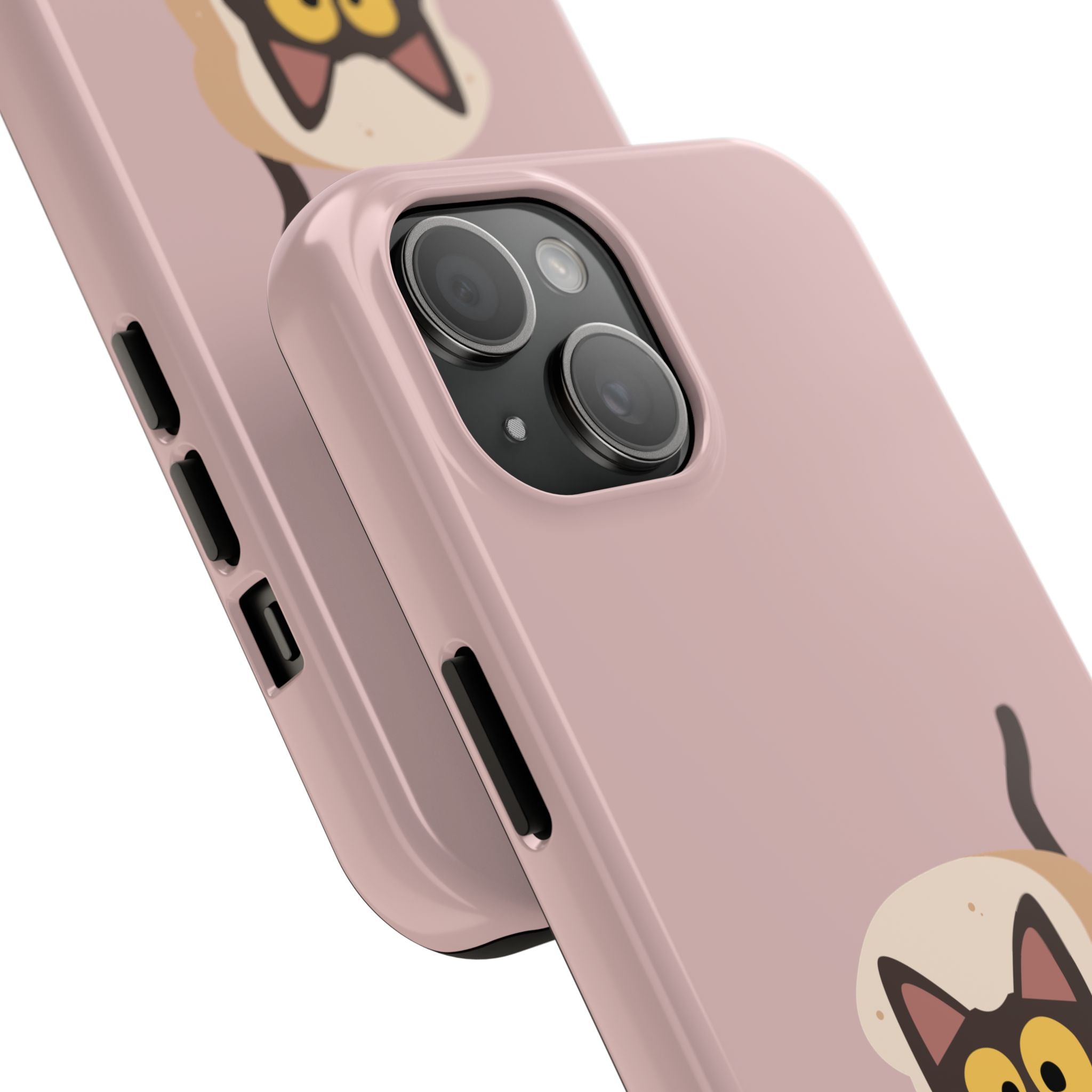 Tough Phone Case — Cute Black Cat in Bread Illustration (Protective iPhone Case)