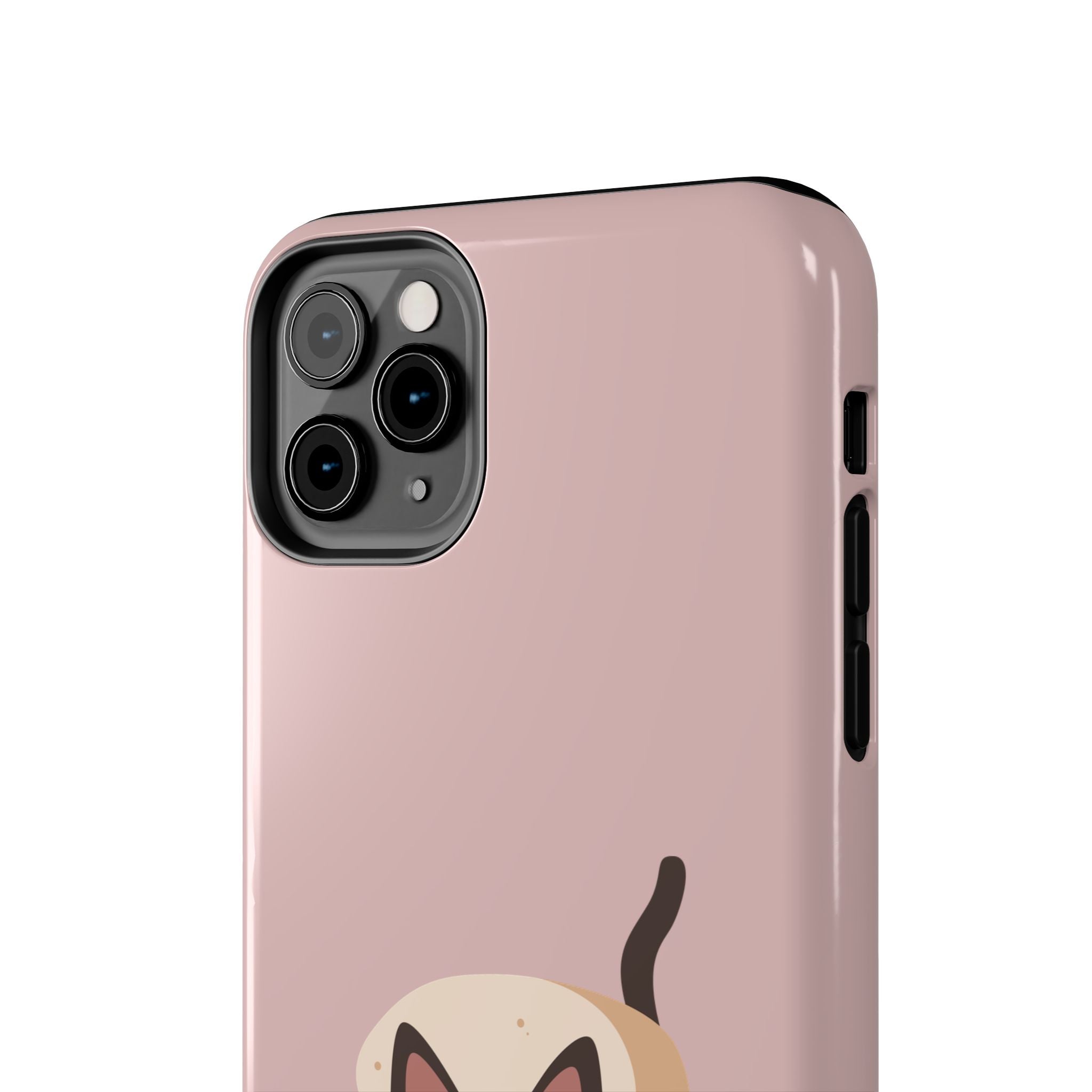 Tough Phone Case — Cute Black Cat in Bread Illustration (Protective iPhone Case)