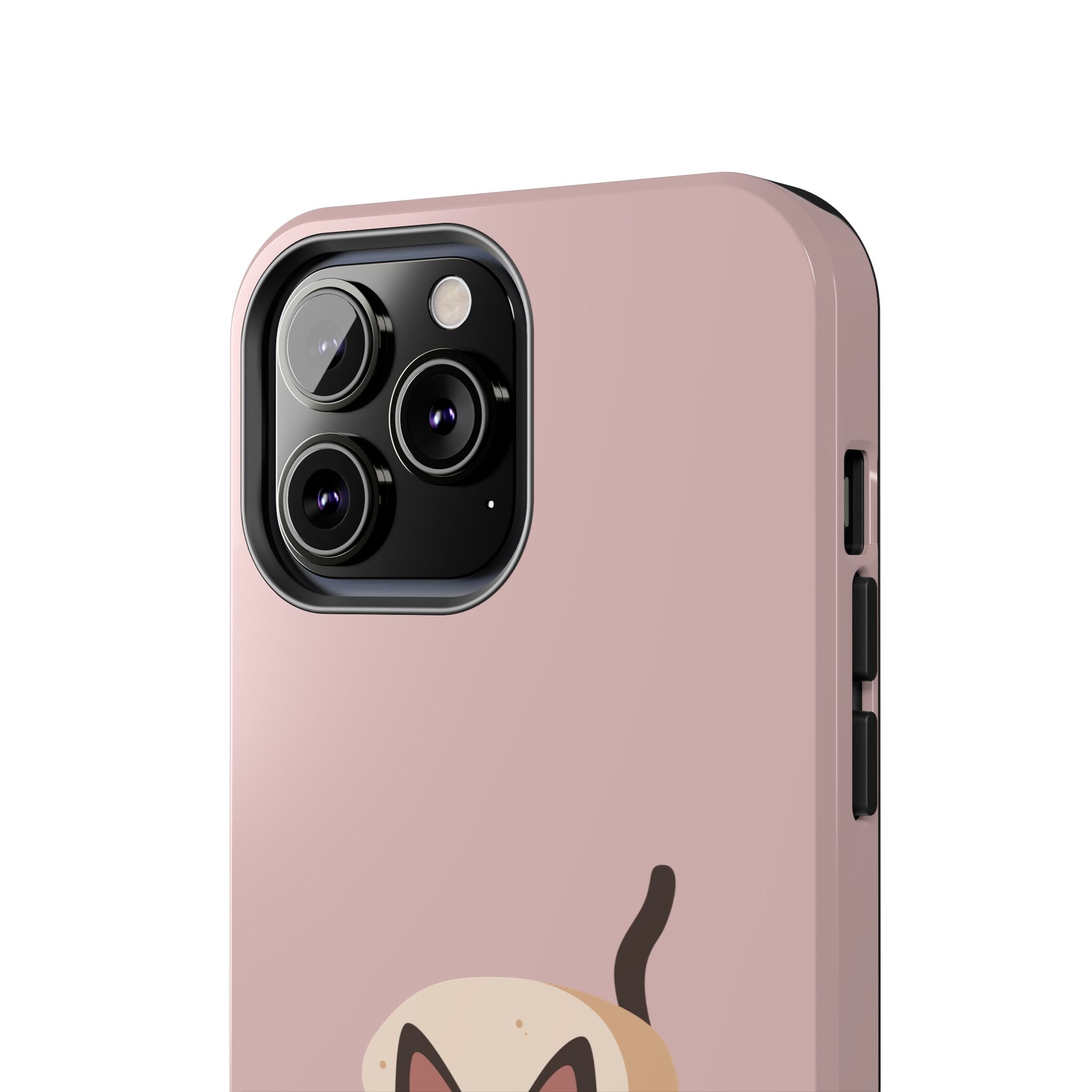 Tough Phone Case — Cute Black Cat in Bread Illustration (Protective iPhone Case)