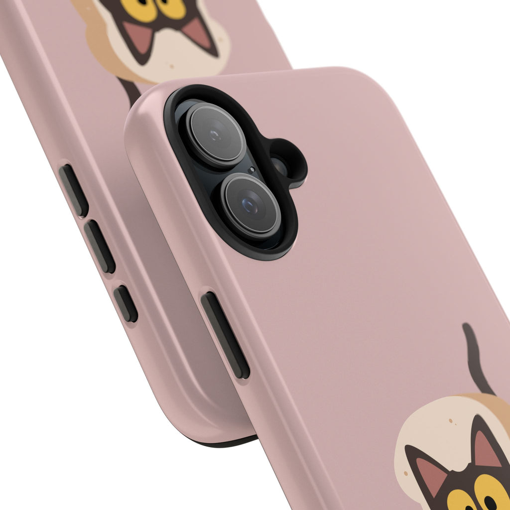 Tough Phone Case — Cute Black Cat in Bread Illustration (Protective iPhone Case)