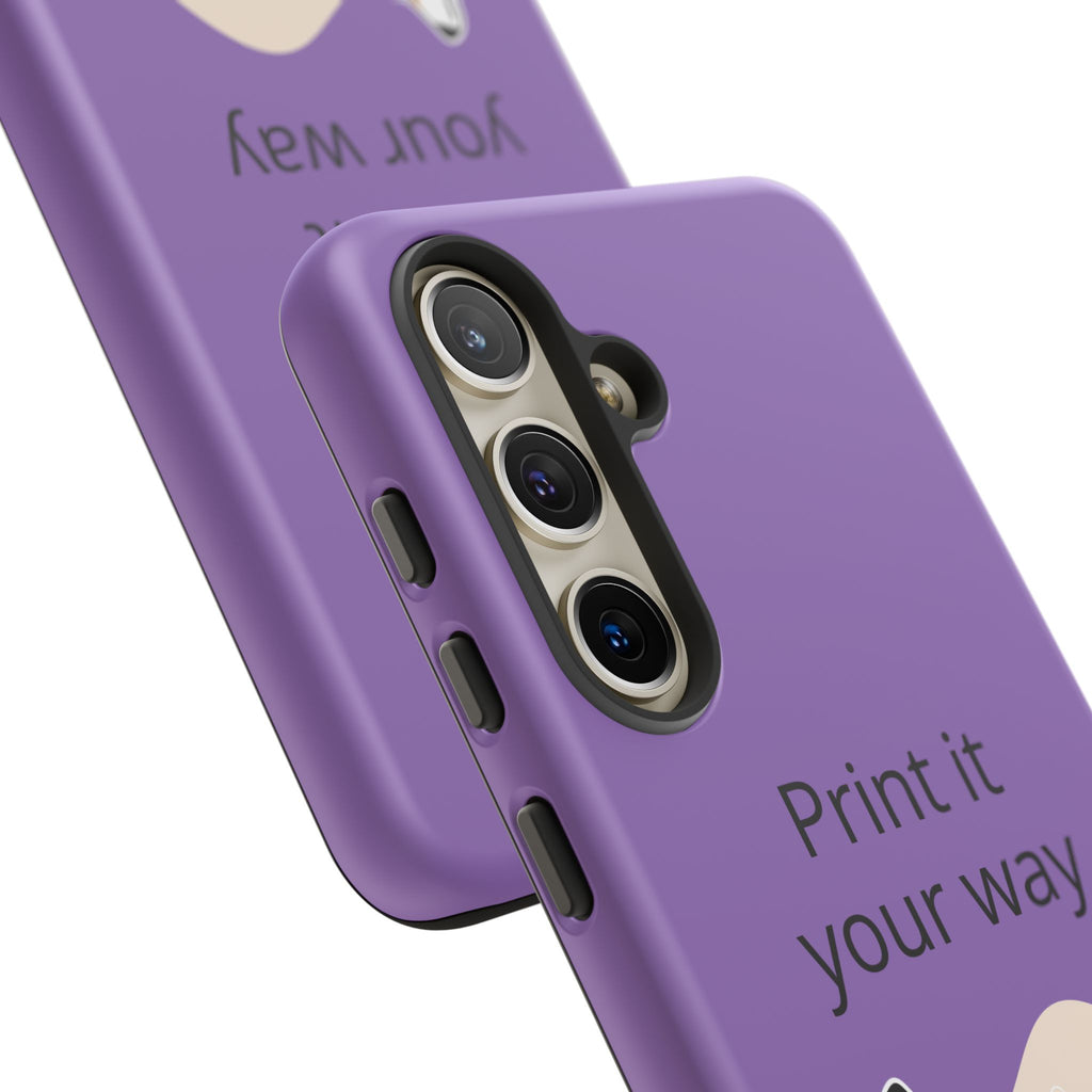 Corgi Stretch Phone Case – "Print it your way" Purple Protective Case